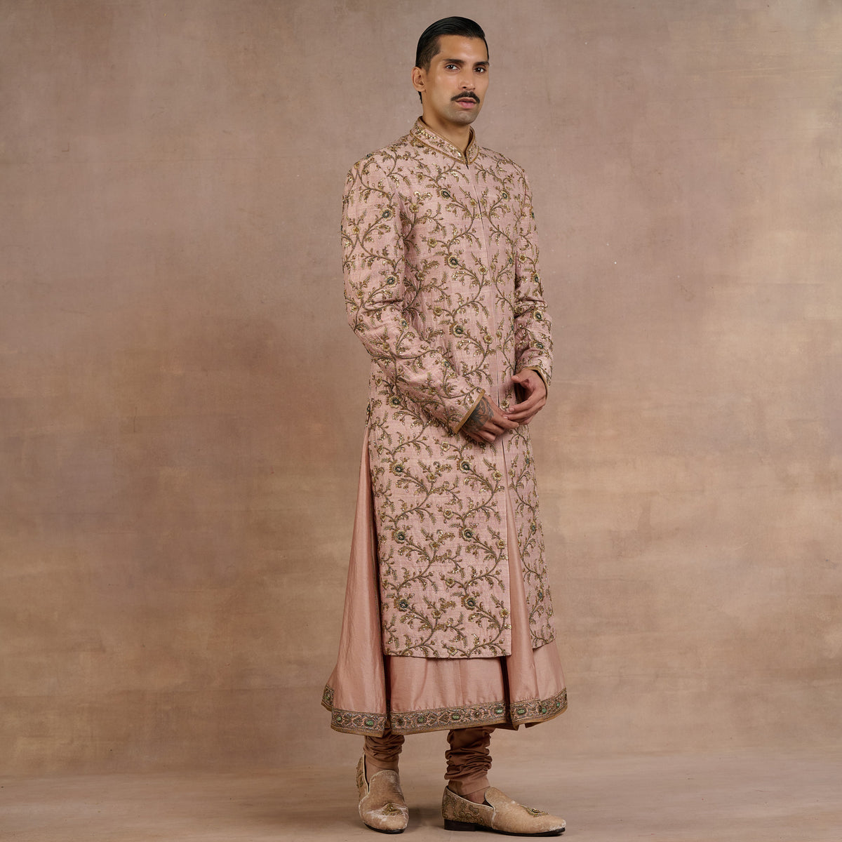 Warm Ivory Sherwani Set | Siddi