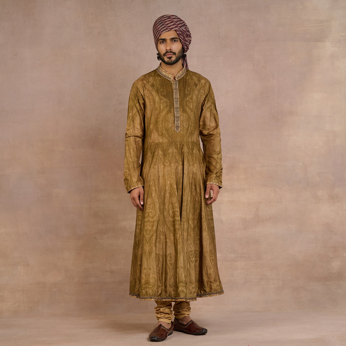 Warm Walnut Sherwani Set | Siddi