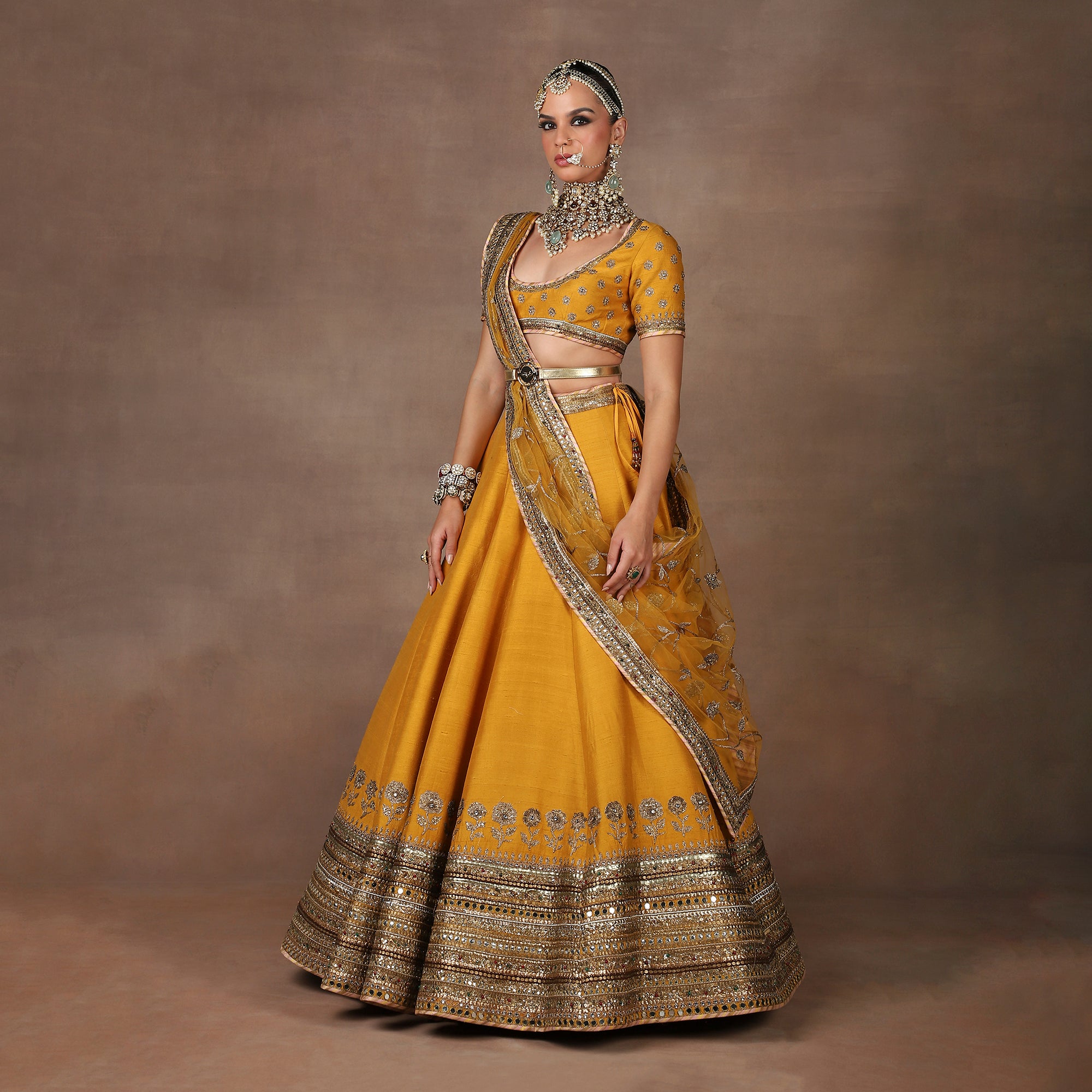 Amber Yellow Lehenga Set | MURAQQA