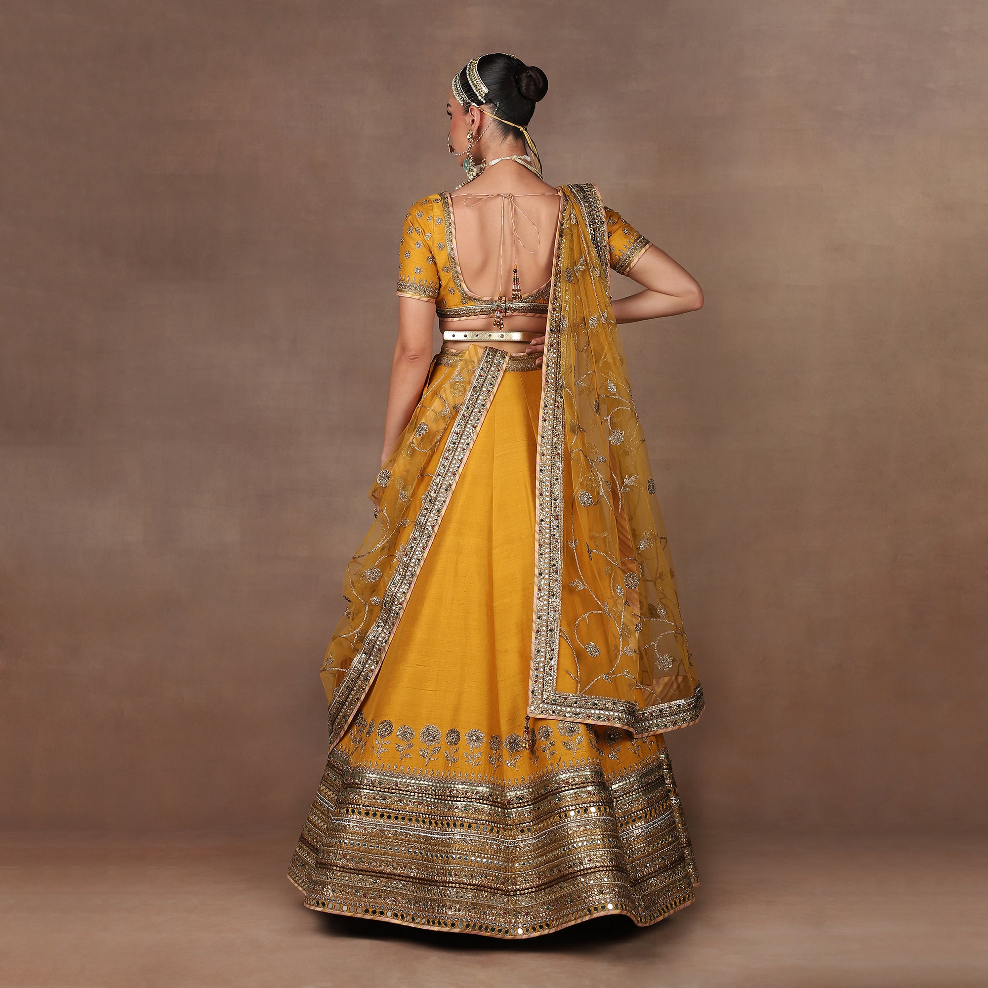Amber Yellow Lehenga Set | MURAQQA
