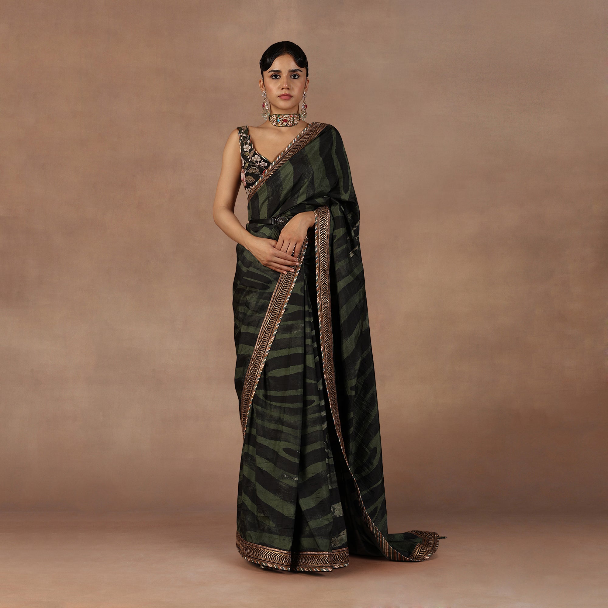 Emerald Green Saree Set | EAST