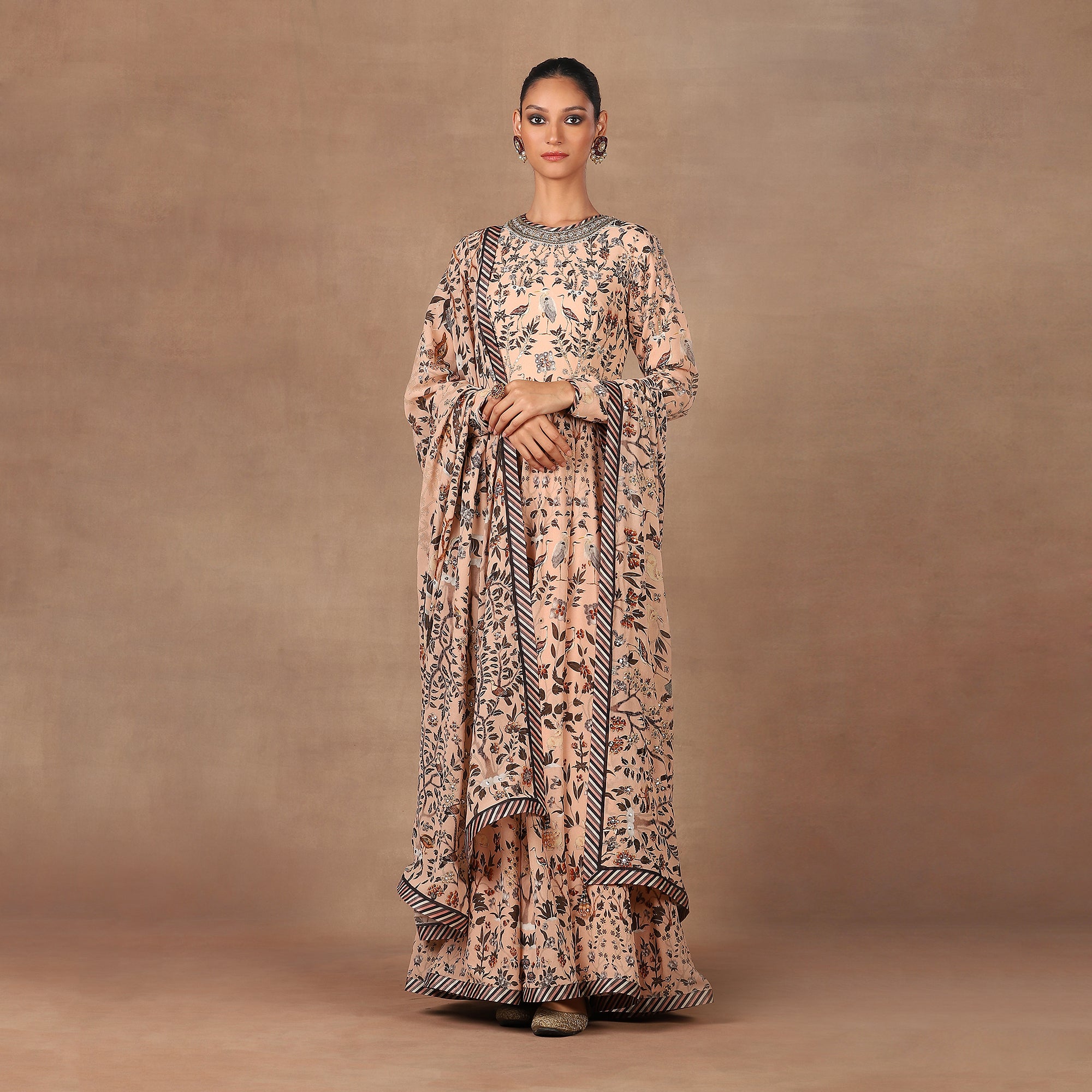 Rose Pink Anarkali Set | MURAQQA