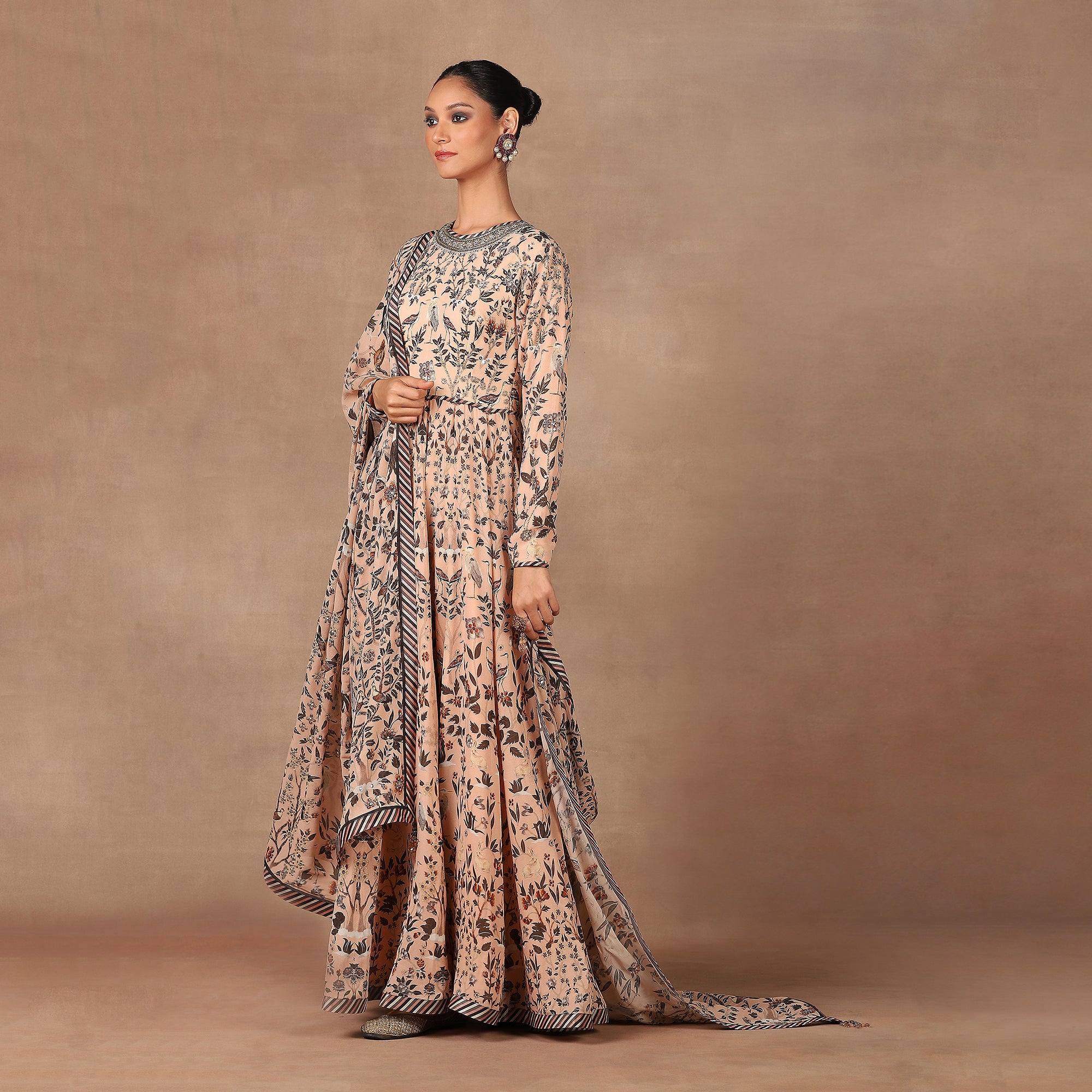 Rose Pink Anarkali Set | MURAQQA
