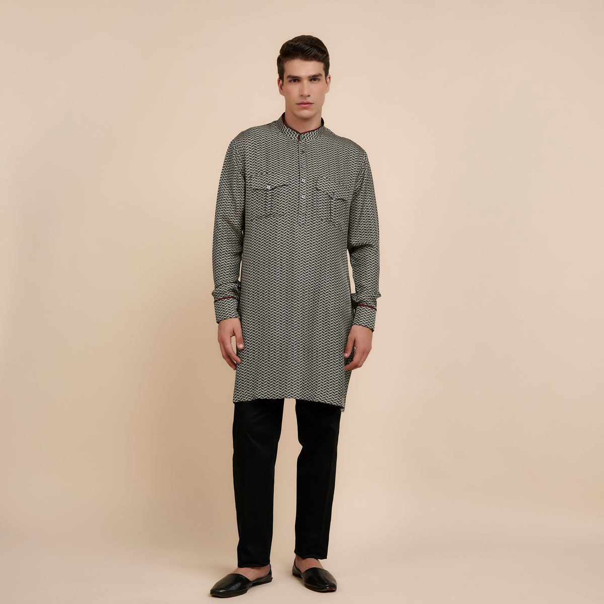 CHEVRON KURTA  | Festive Edit