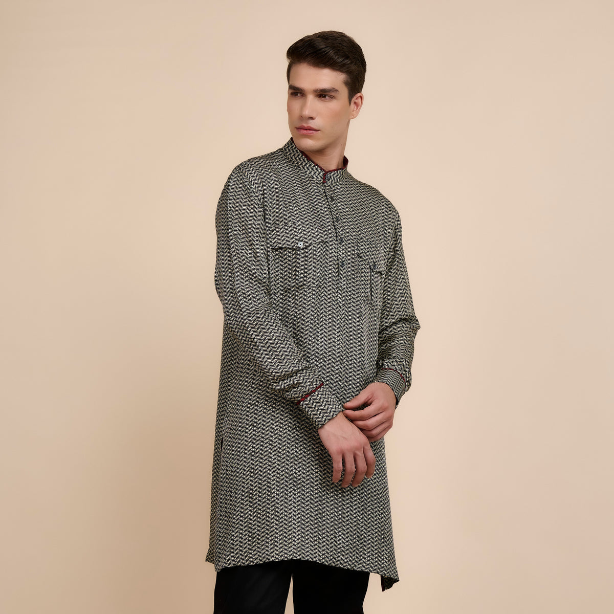 CHEVRON KURTA  | Festive Edit