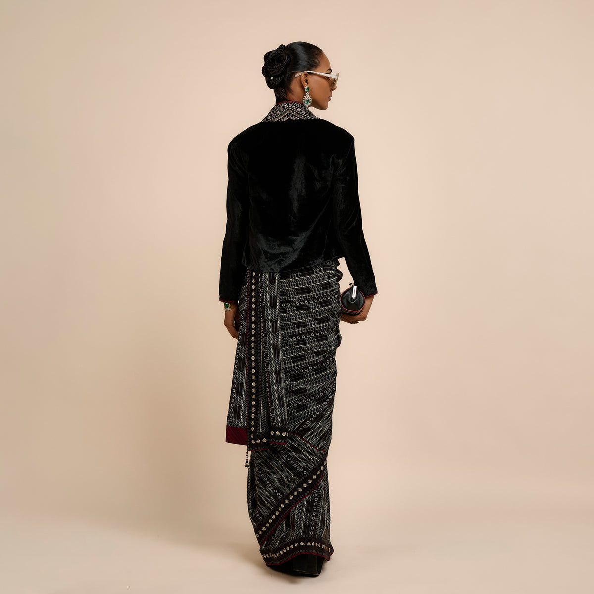 Chevron Saree Set | Festive Edit