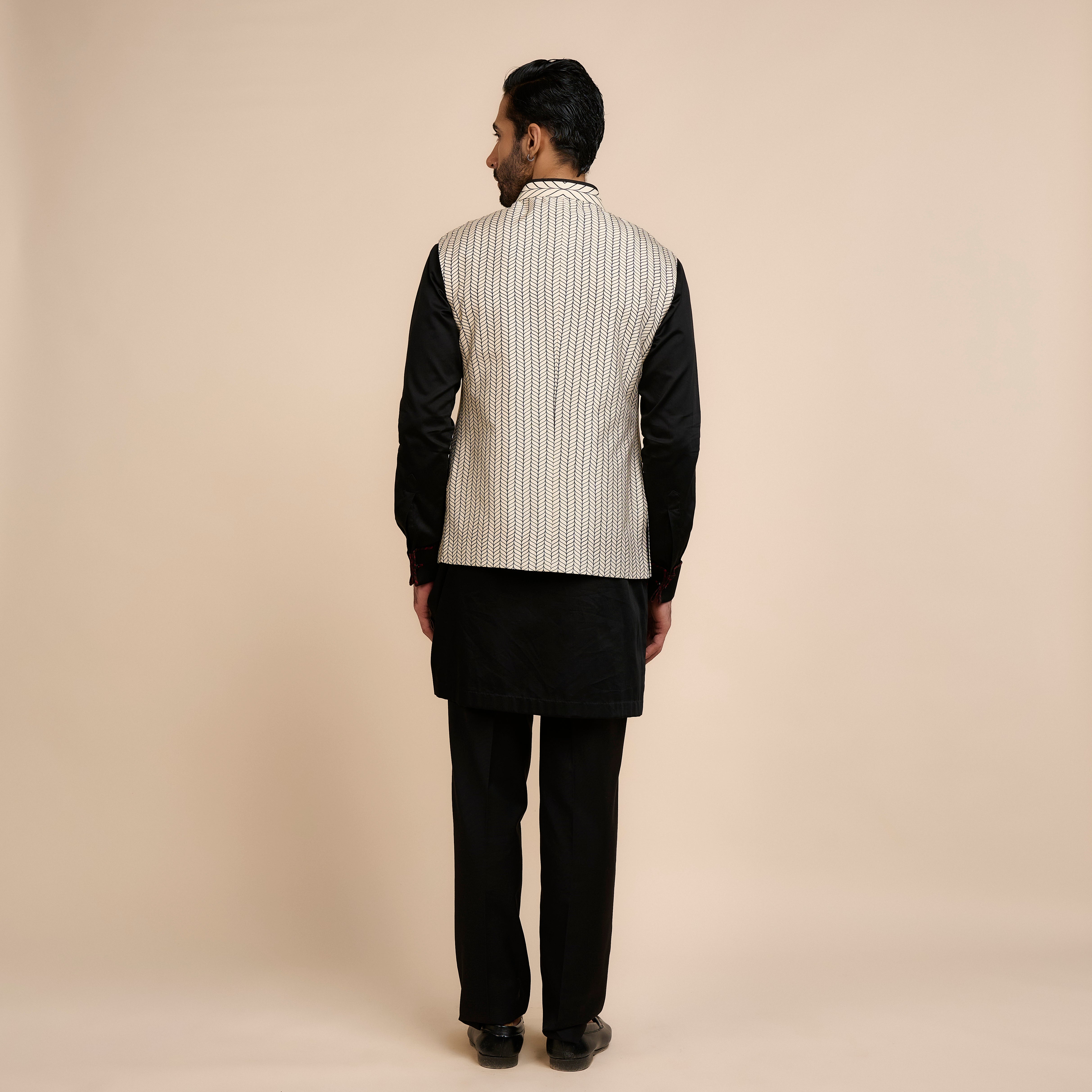 Linear Chevron Nehru Jacket | Nau