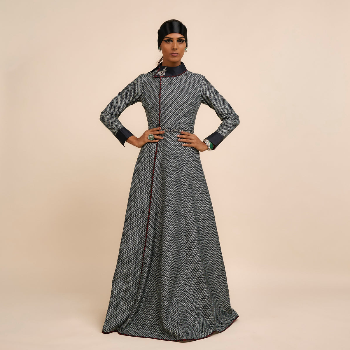 CHEVRON MAXI DRESS | FESTIVE EDIT
