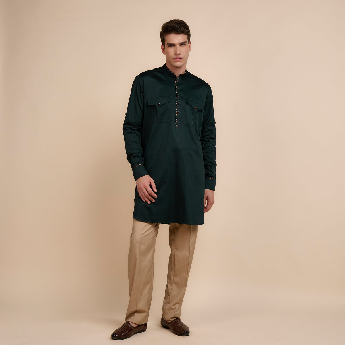 EMERALD GREEN KURTA | Festive Edit