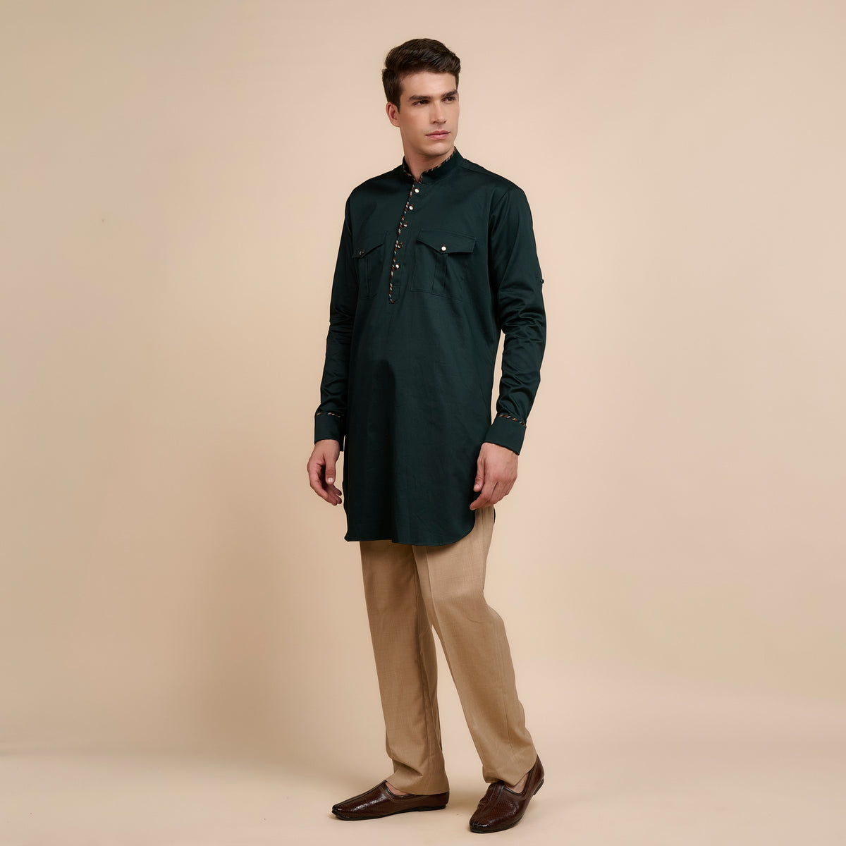 EMERALD GREEN KURTA | Festive Edit