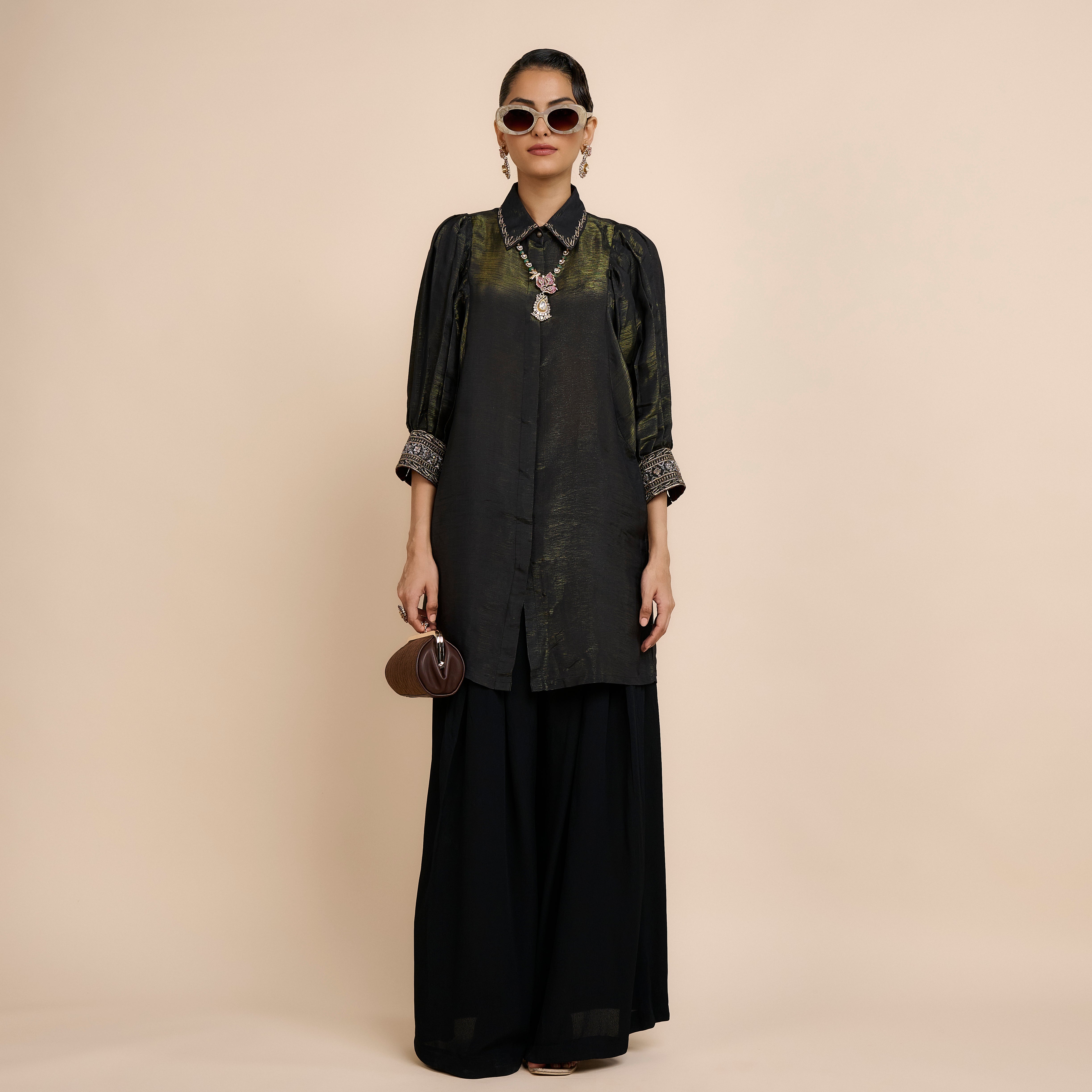 Midnight Blue Metallic Tunic | Nau