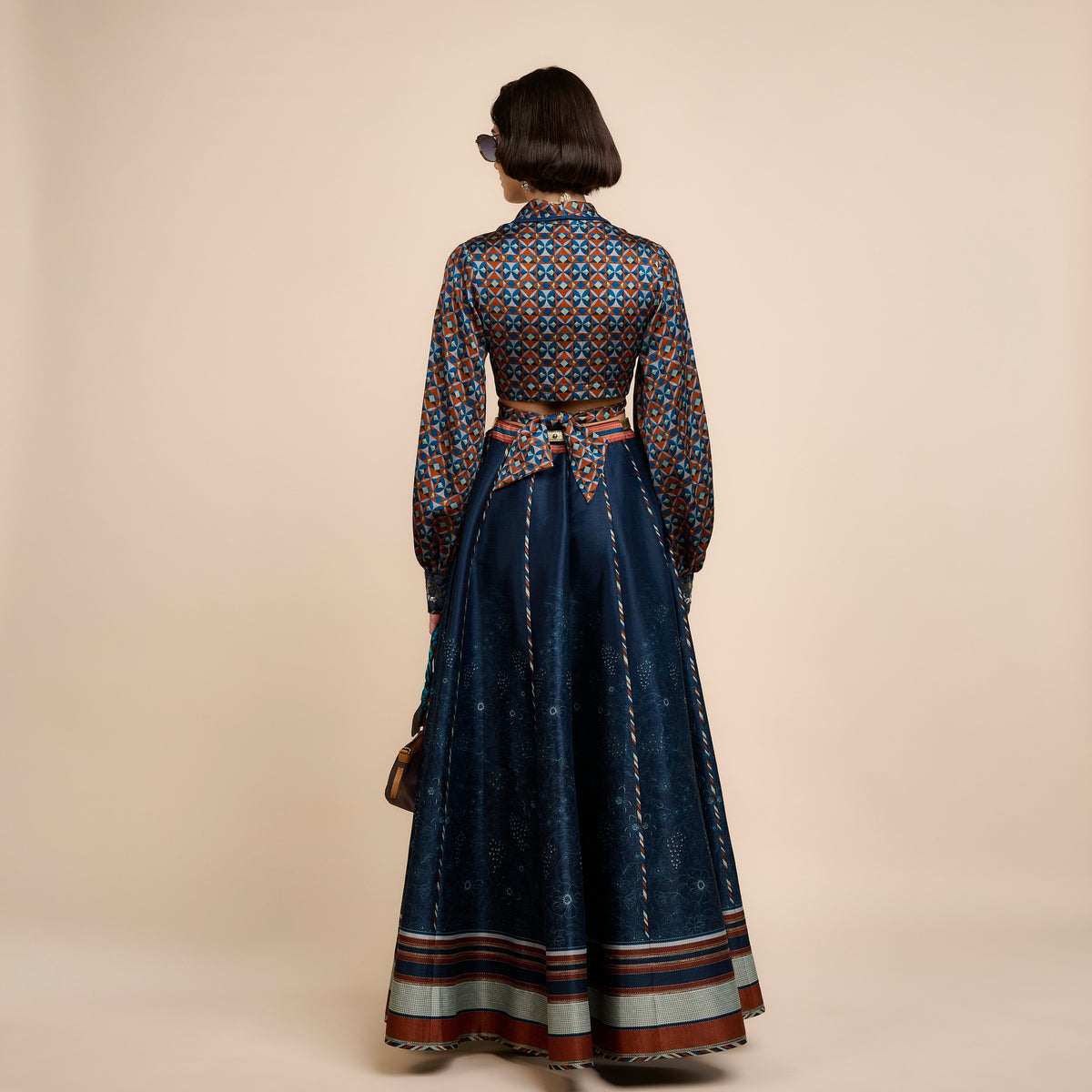 Midnight Blue Skirt Set | Festive Edit