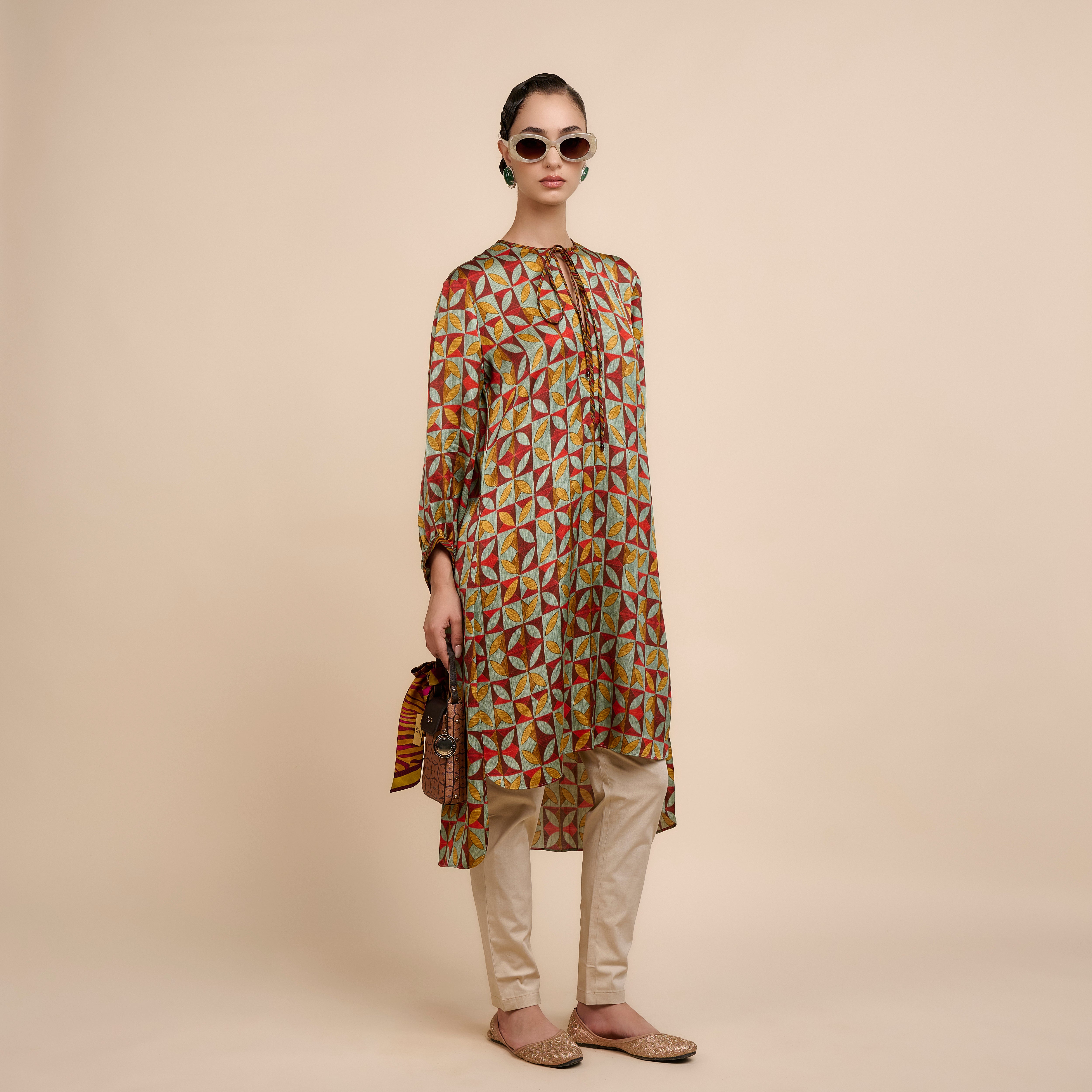 Sage Green - Multicolor Tunic | Nau