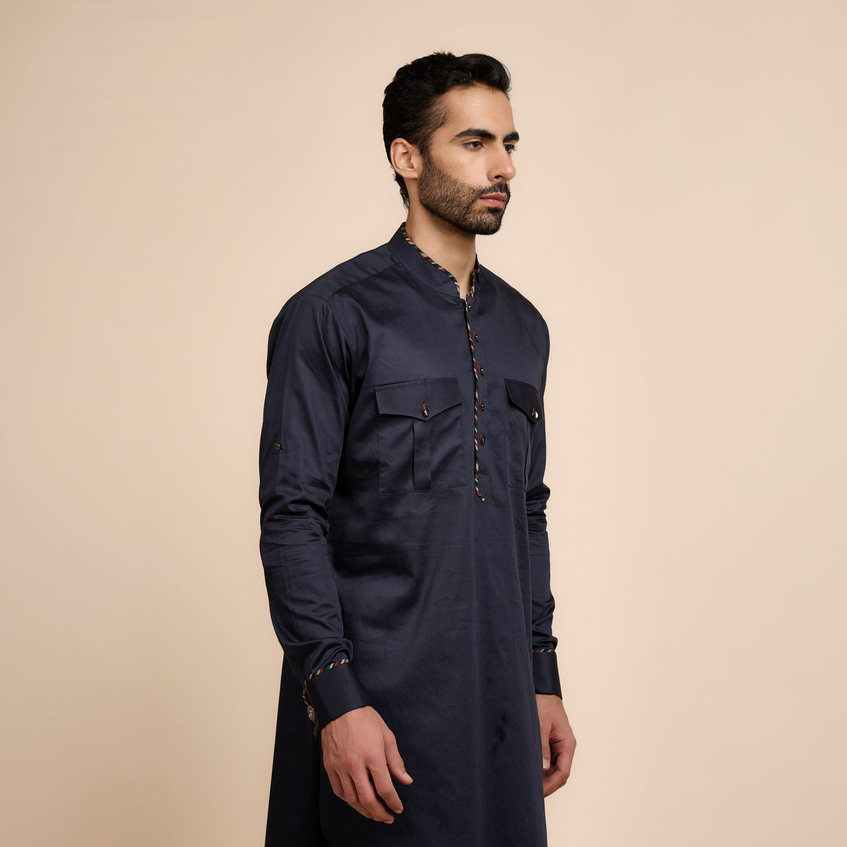 MIDNIGHT BLUE KURTA | Festive Edit