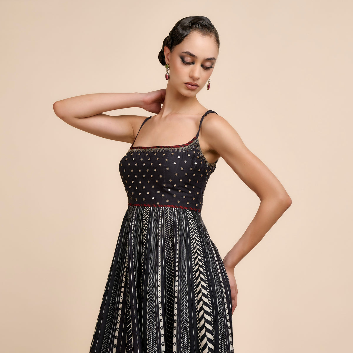 CHEVRON MAXI DRESS | FESTIVE EDIT