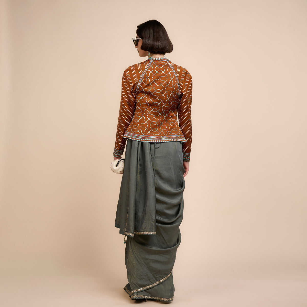 RUST ORANGE REVERSIBE IKA JACKET | FESTIVE EDIT