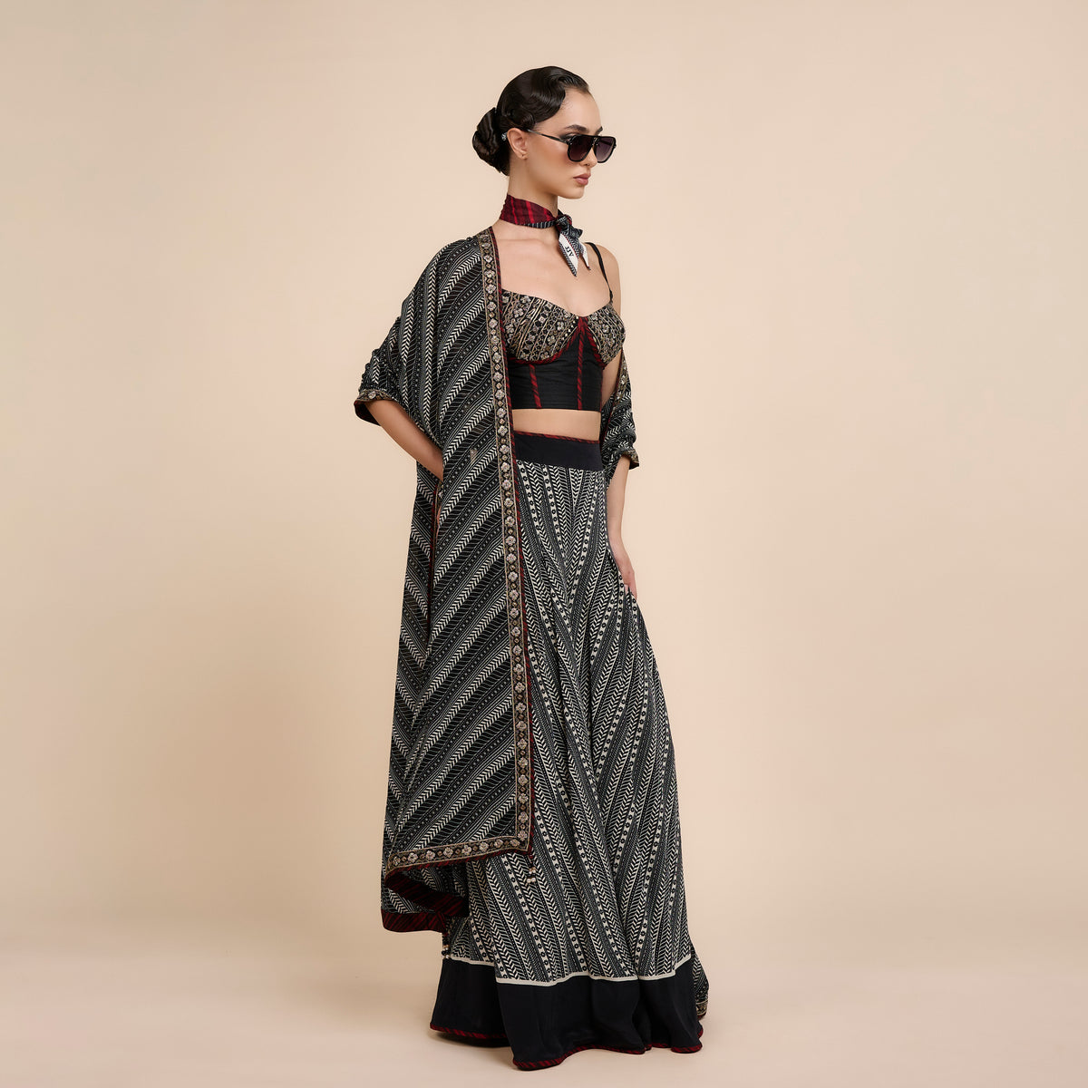 Chevron Sharara Set | Festive Edit