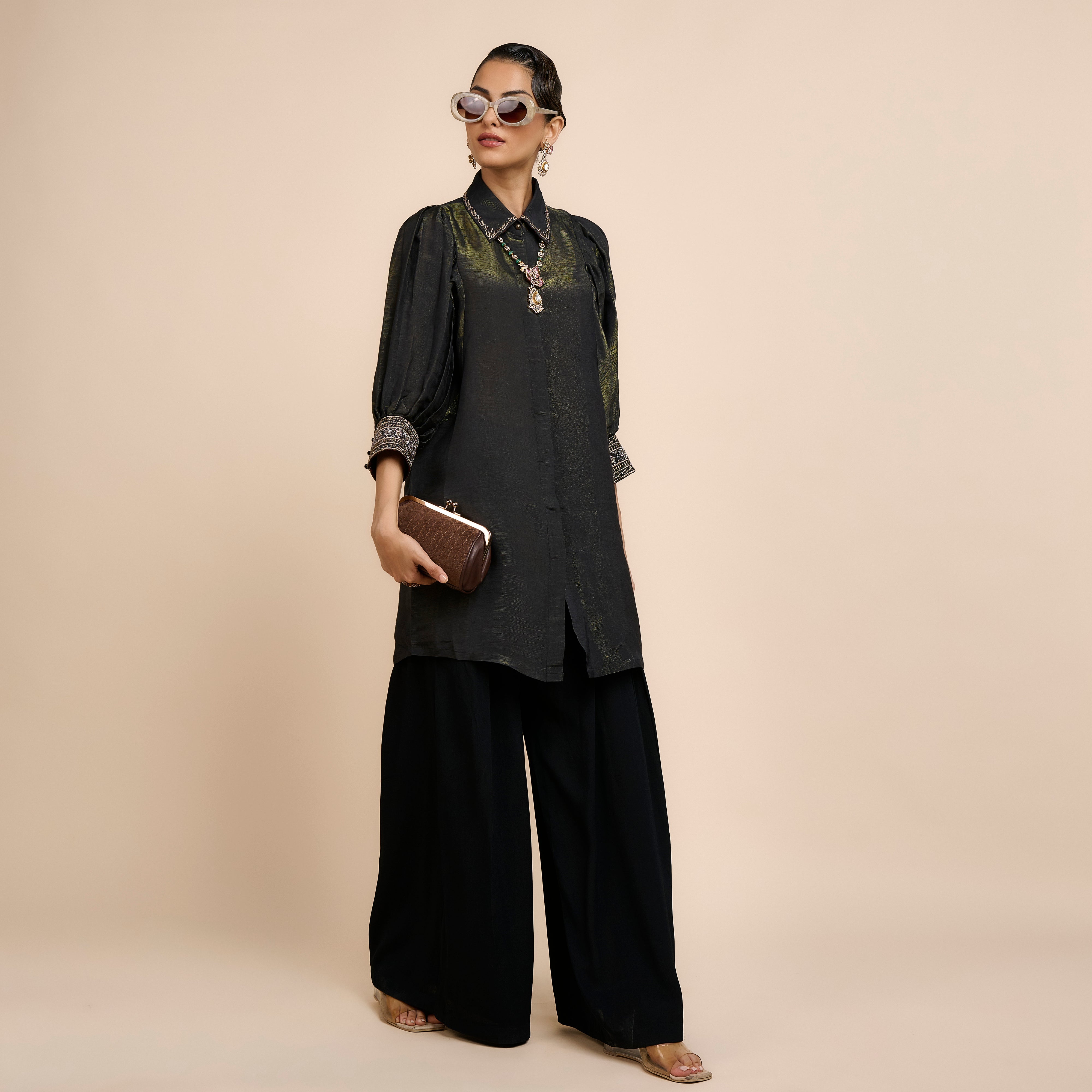 Midnight Blue Metallic Tunic | Nau