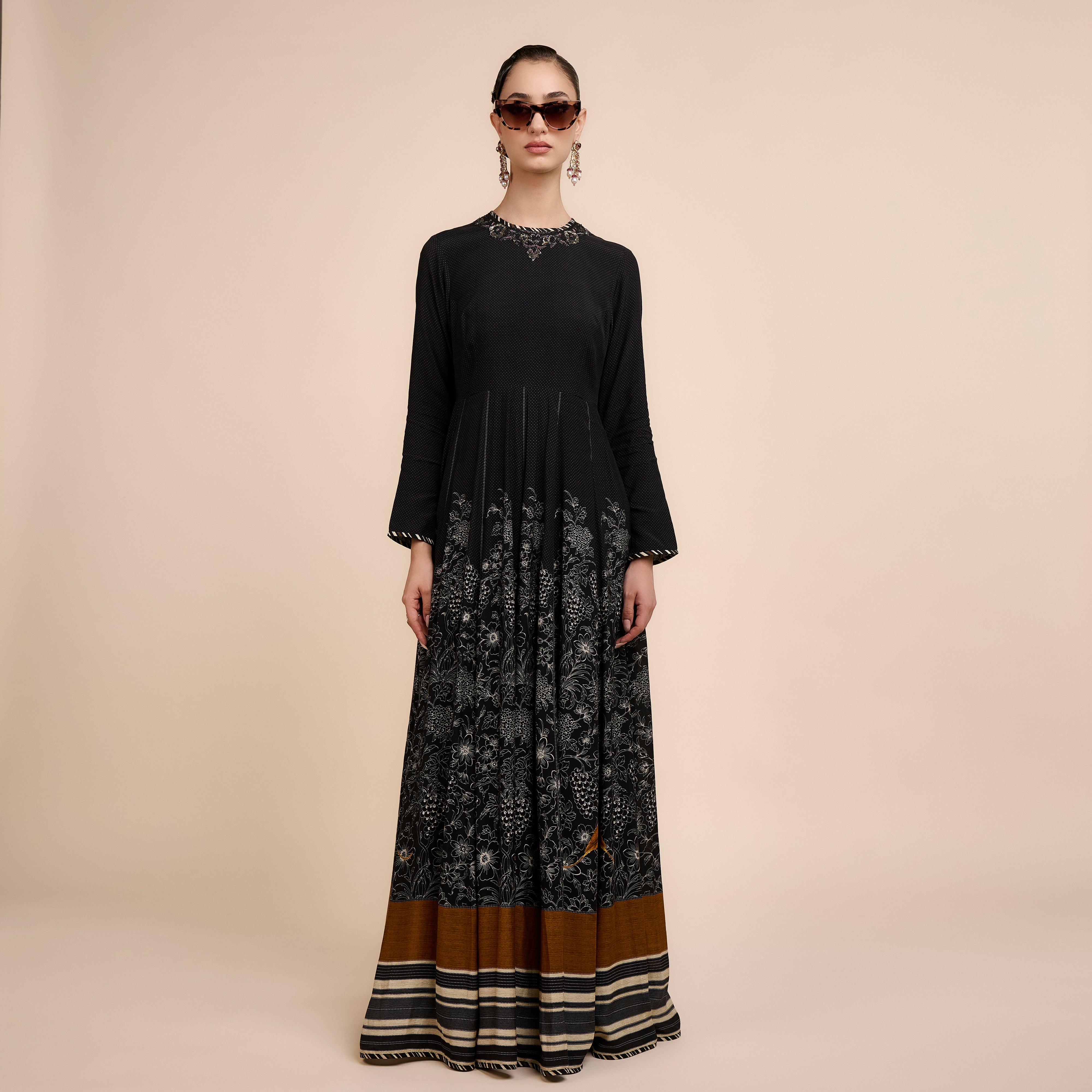 Noir - Ochre Anarkali | Nau