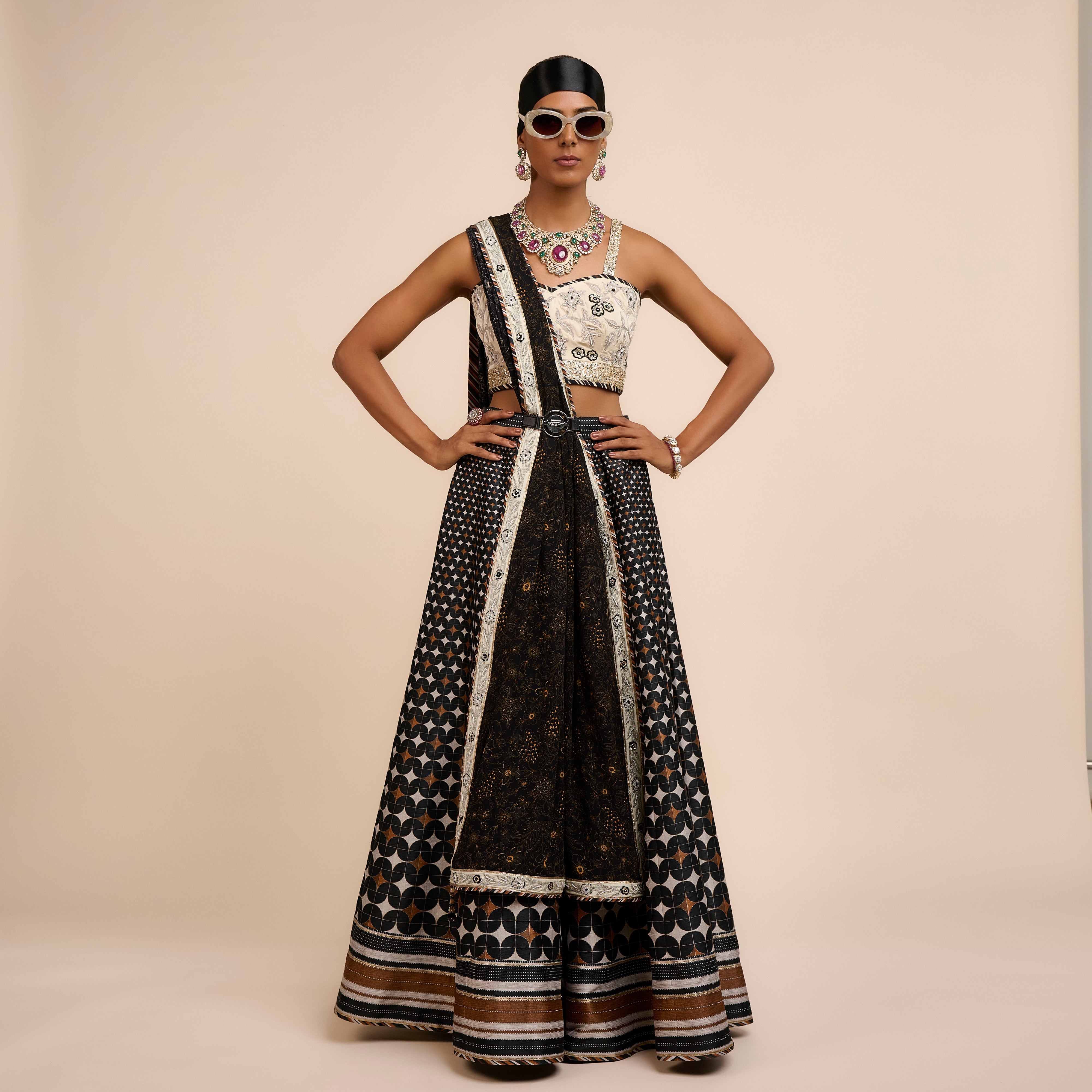Ivory - Black Skirt Set | Nau