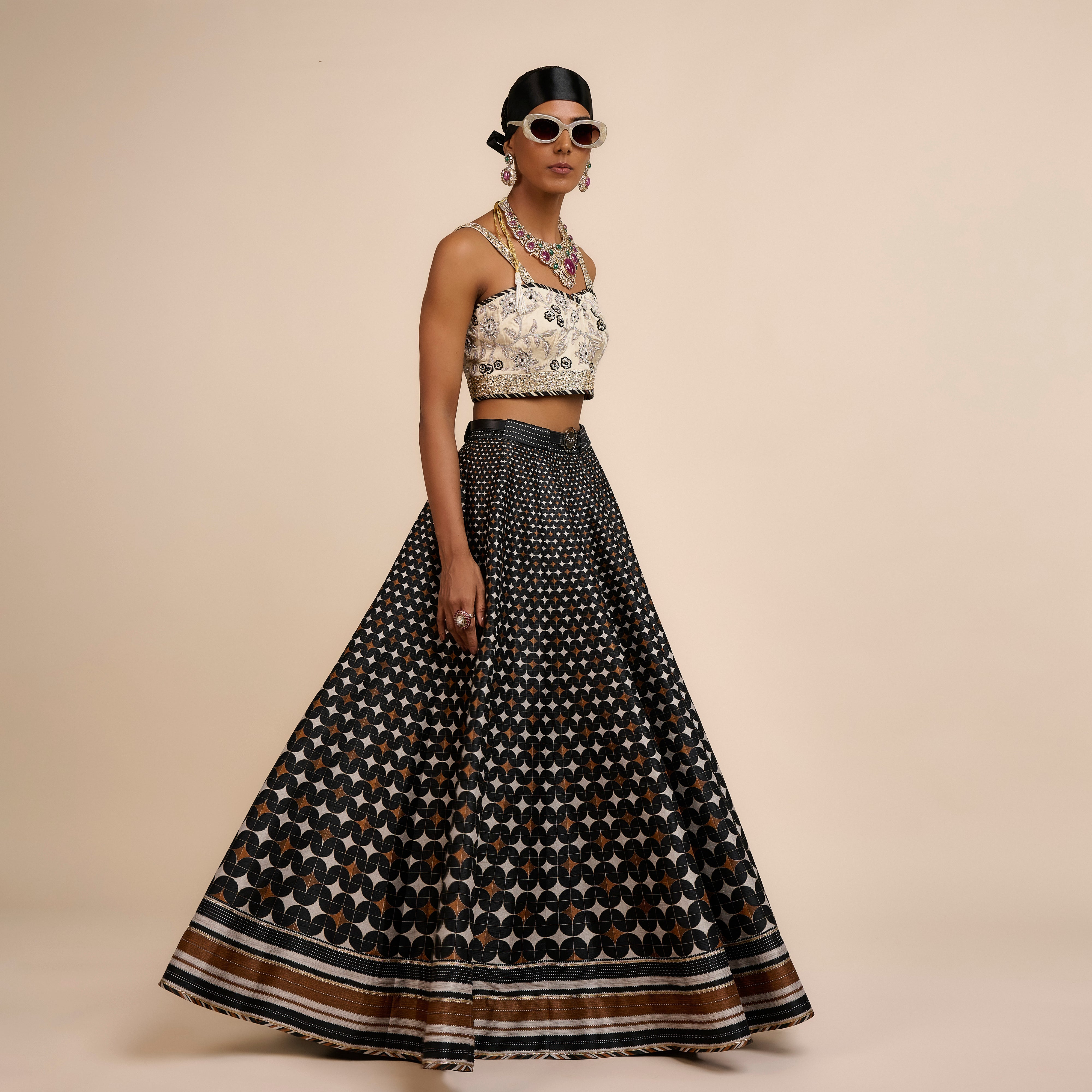 Ivory - Black Skirt Set | Nau