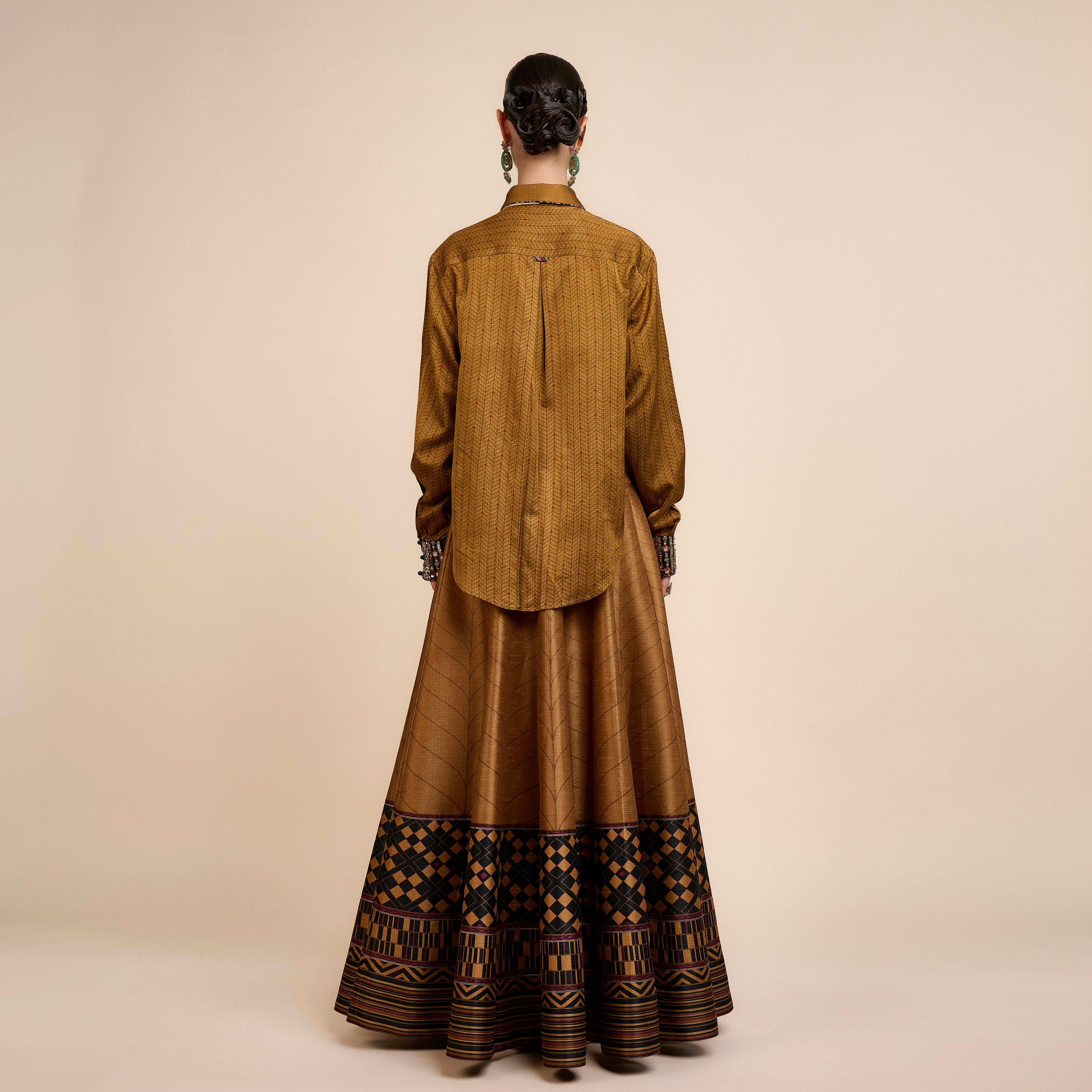 Earthy Mustard Skirt Set | Nau