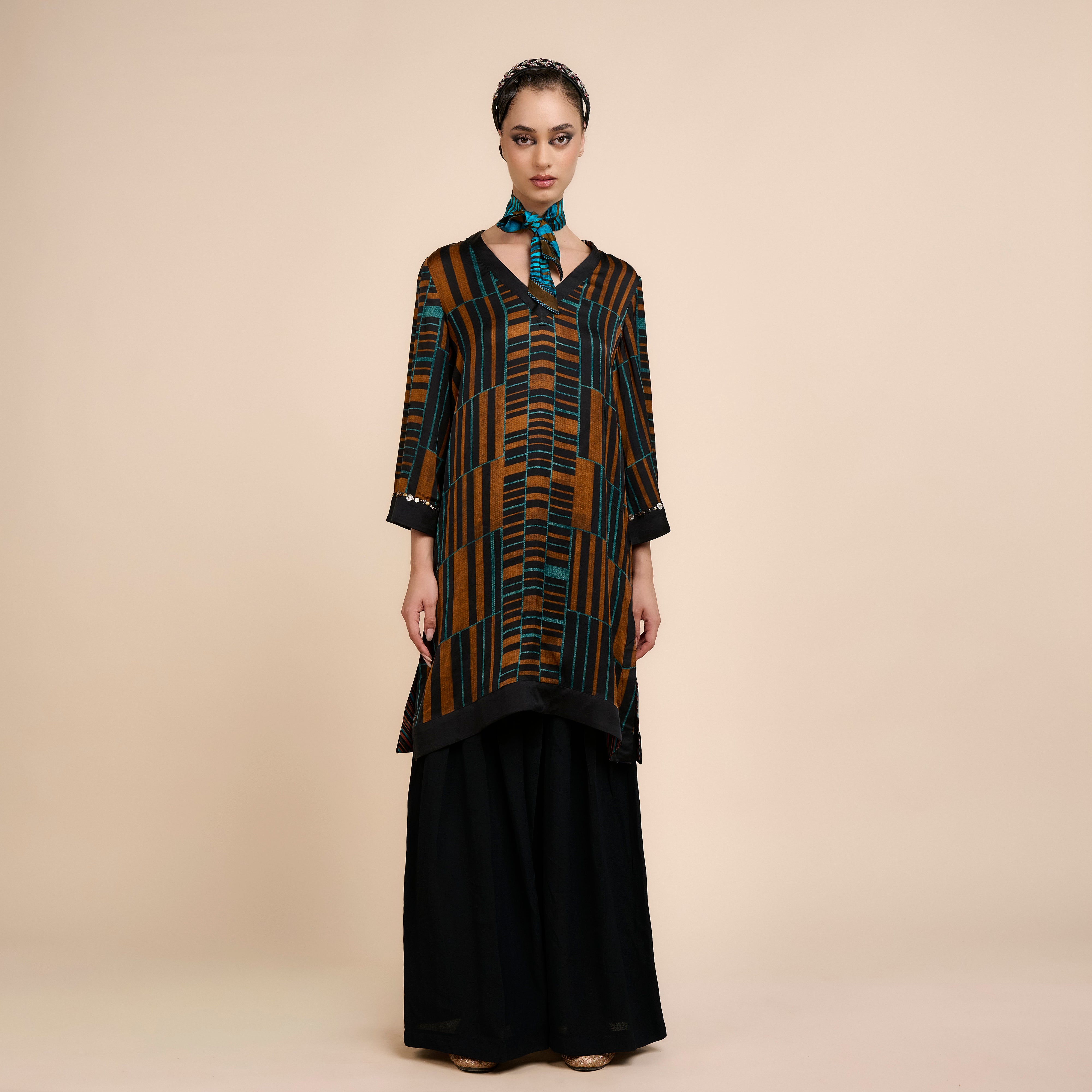 Mocha Brown - Teal Tunic | Nau