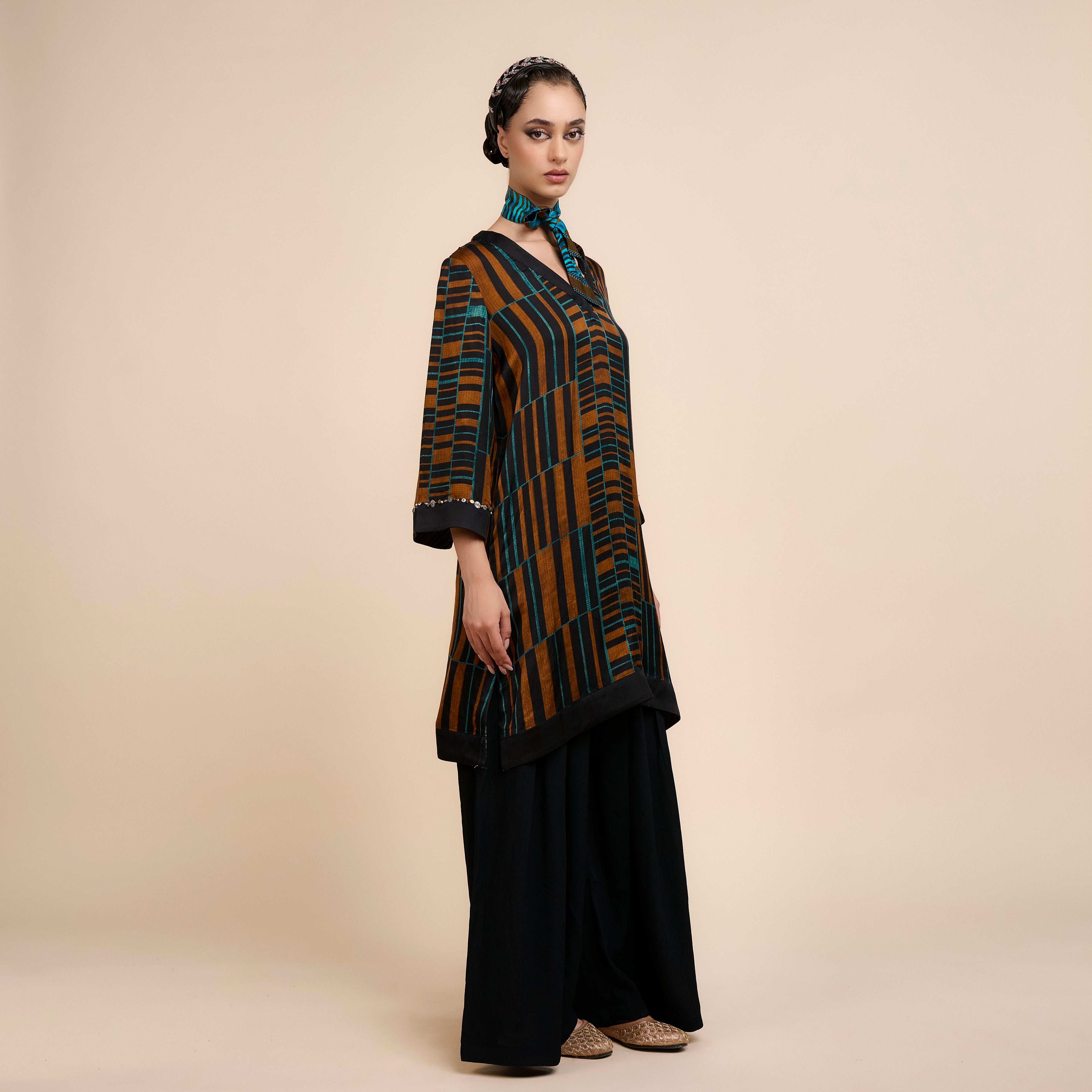Mocha Brown - Teal Tunic | Nau