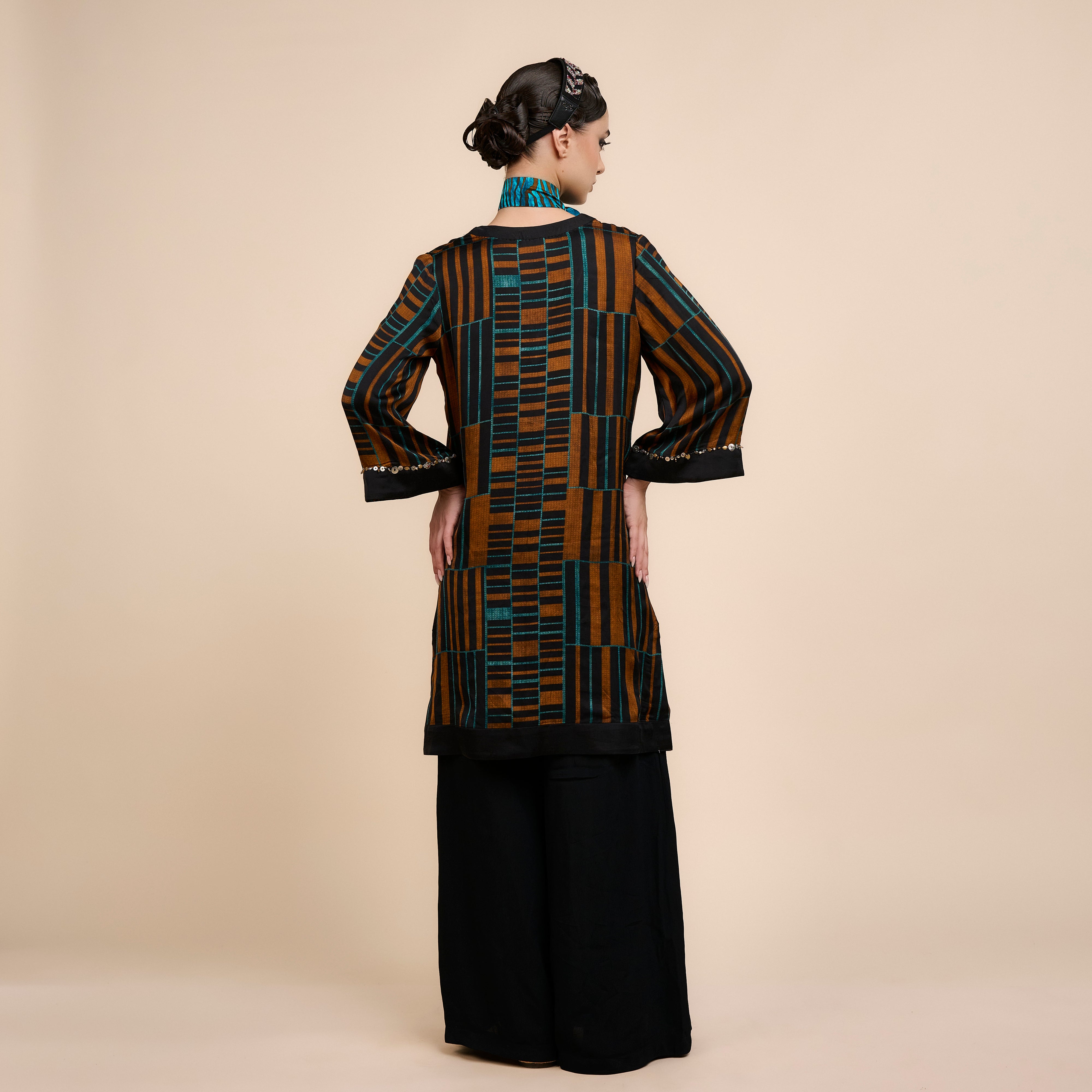 Mocha Brown - Teal Tunic | Nau