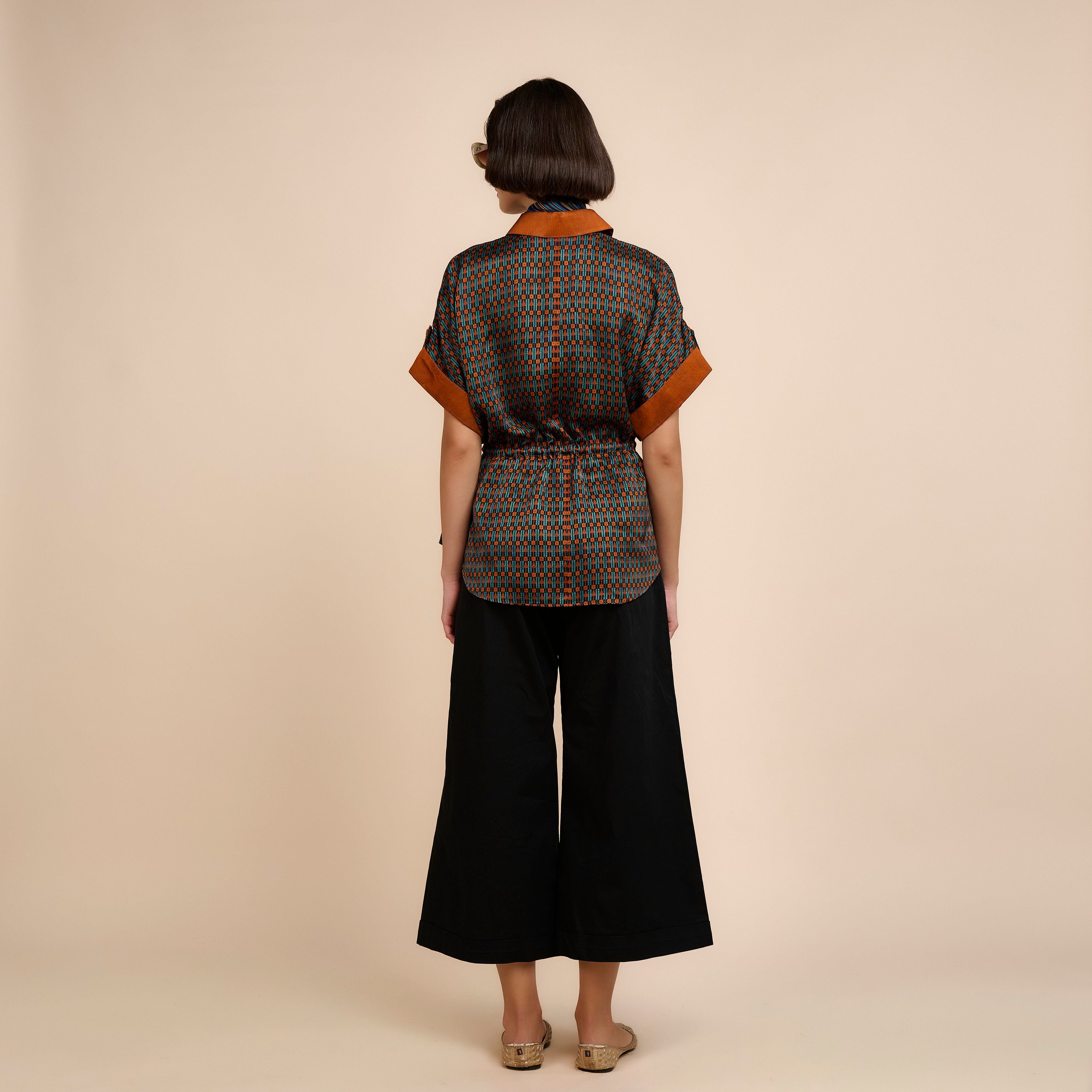 Teal Blue - Orange Top | Nau