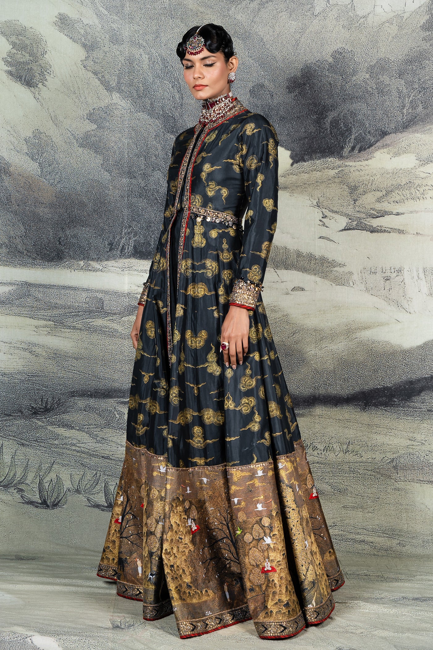 Midnight Blue Jacket Set | BARODA