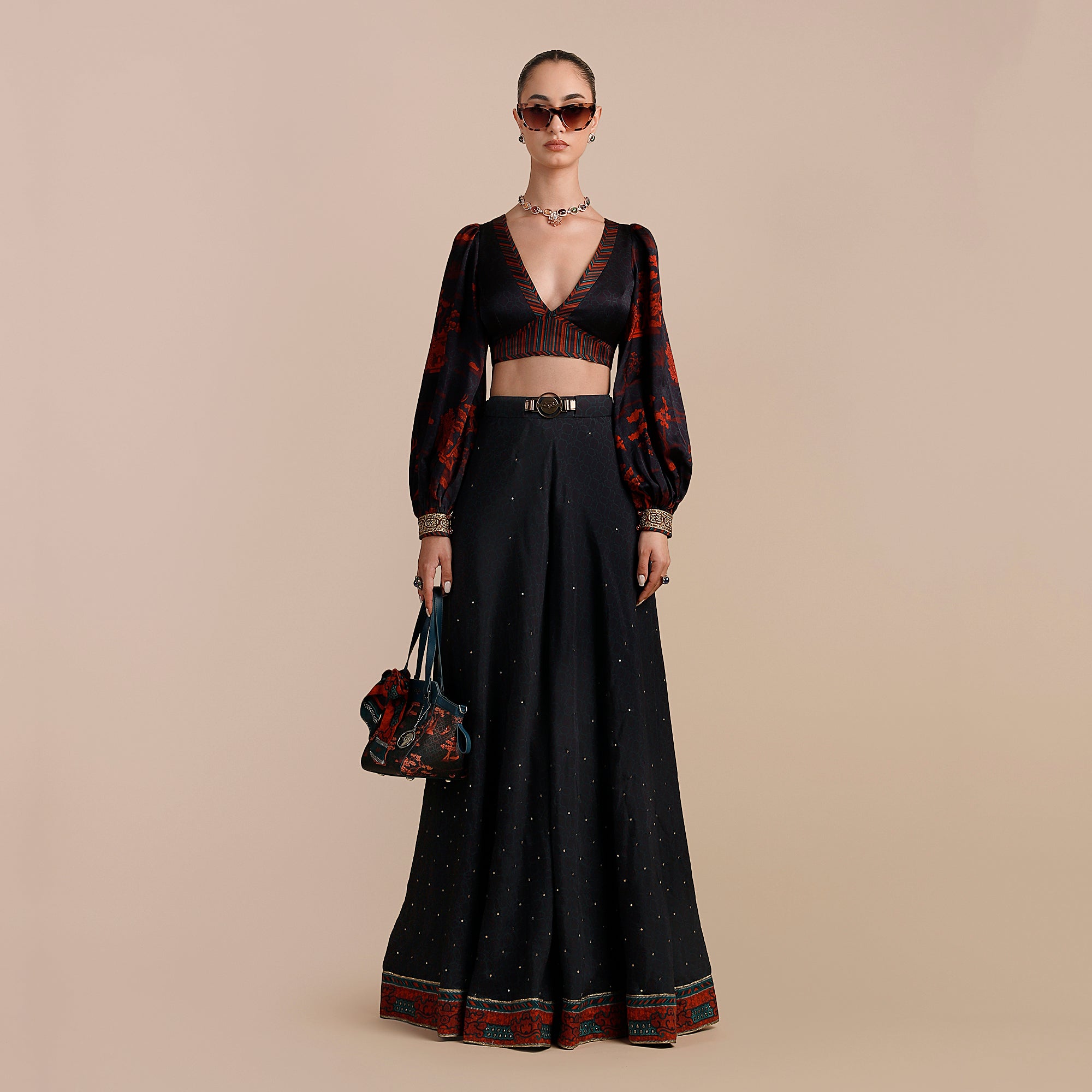 Midnight Blue Sharara Set | SATT