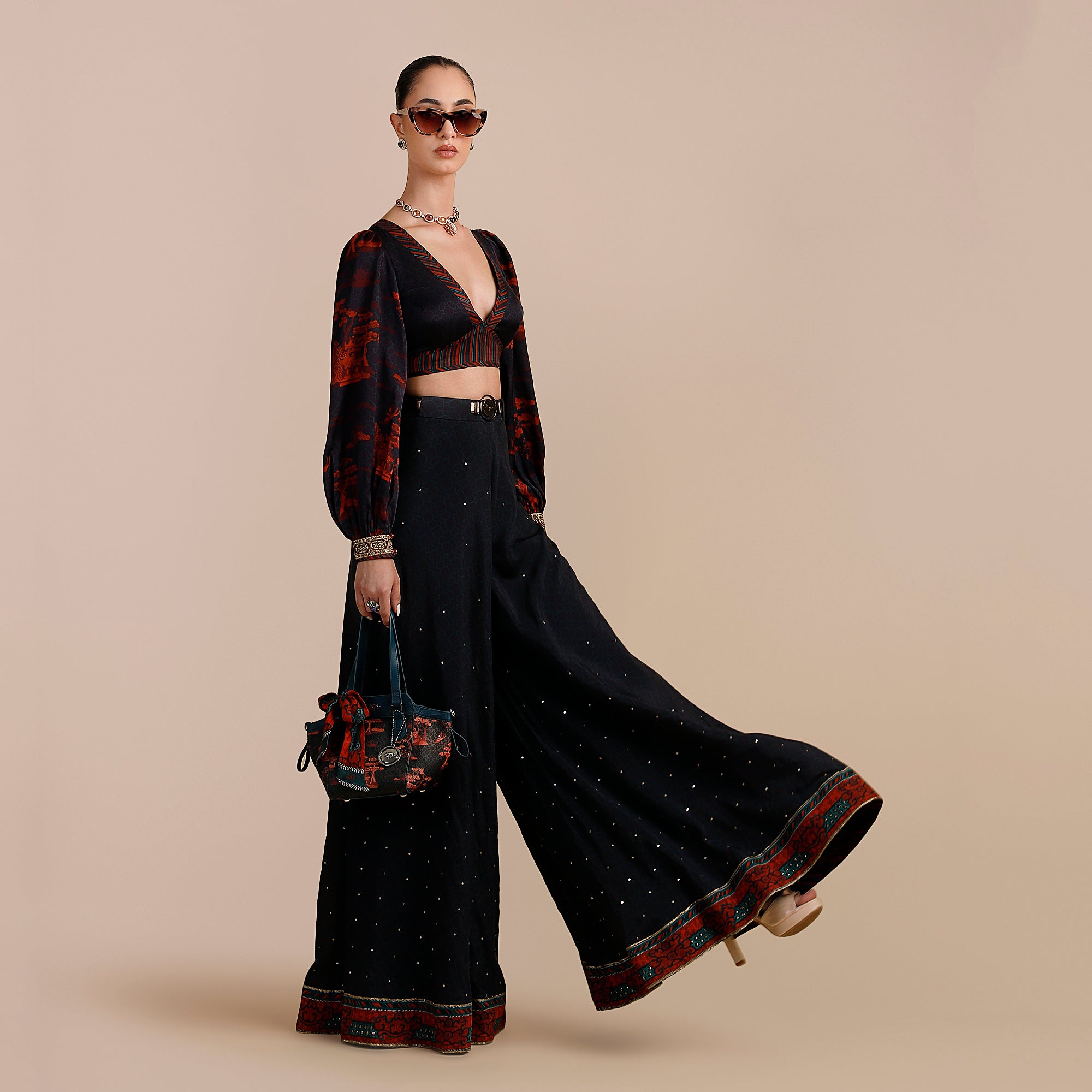 Midnight Blue Sharara Set | SATT