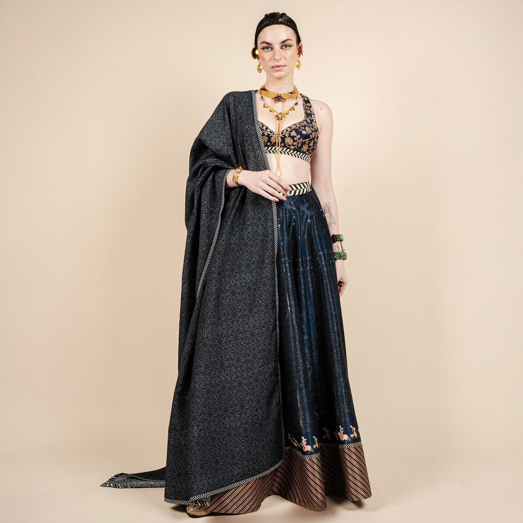 Midnight Blue Skirt Set | CHAR