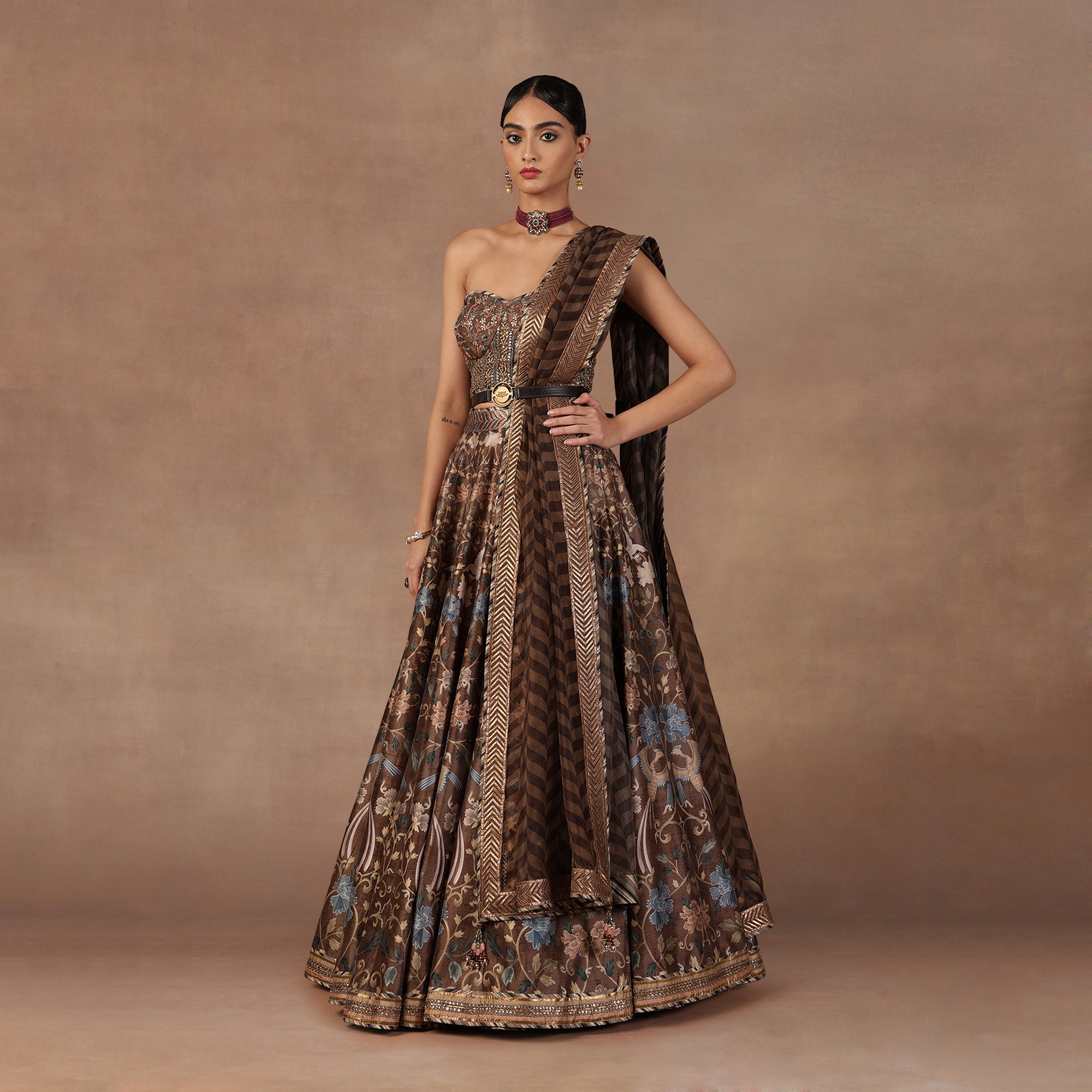 Mocha Brown Skirt Set | EAST