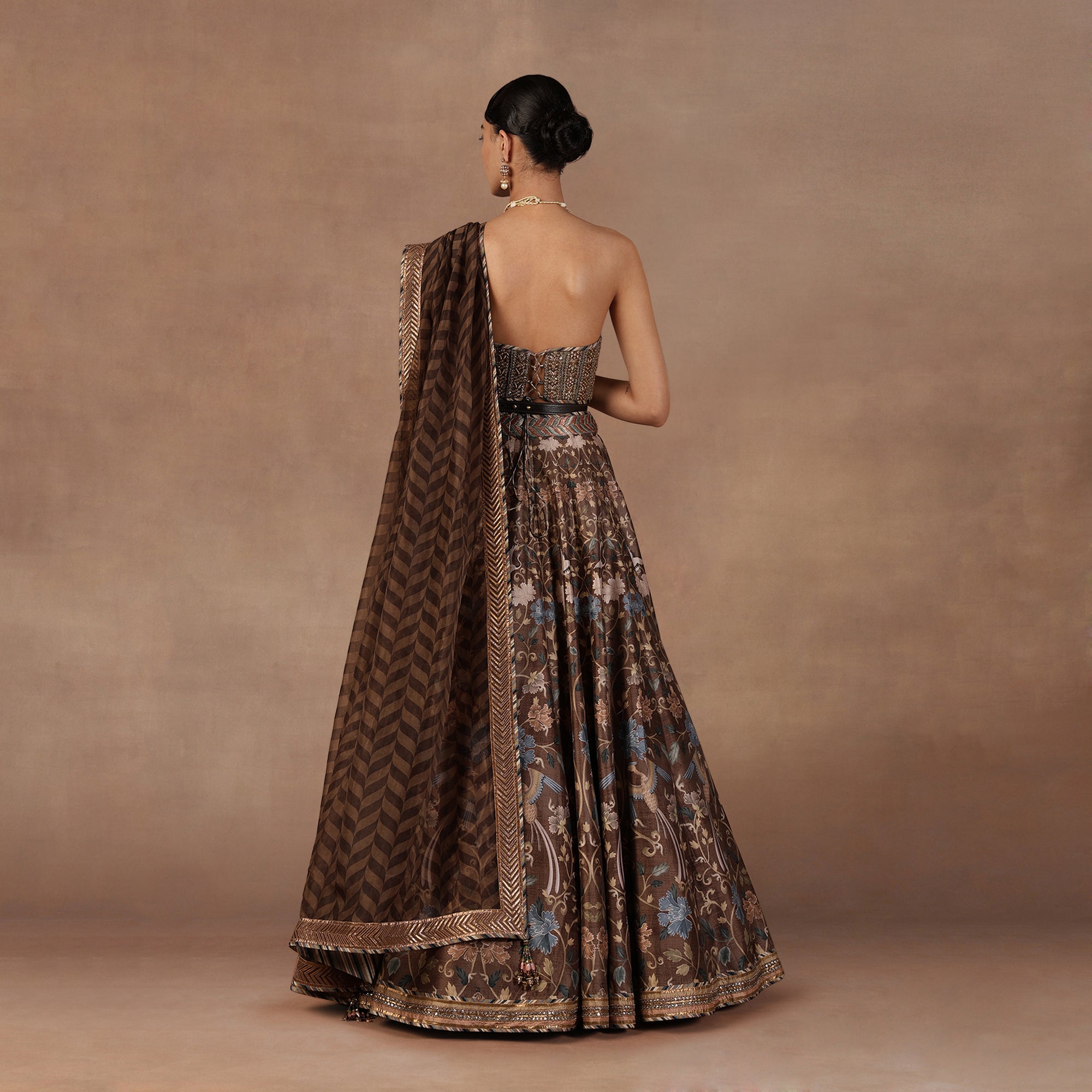 Mocha Brown Skirt Set | EAST