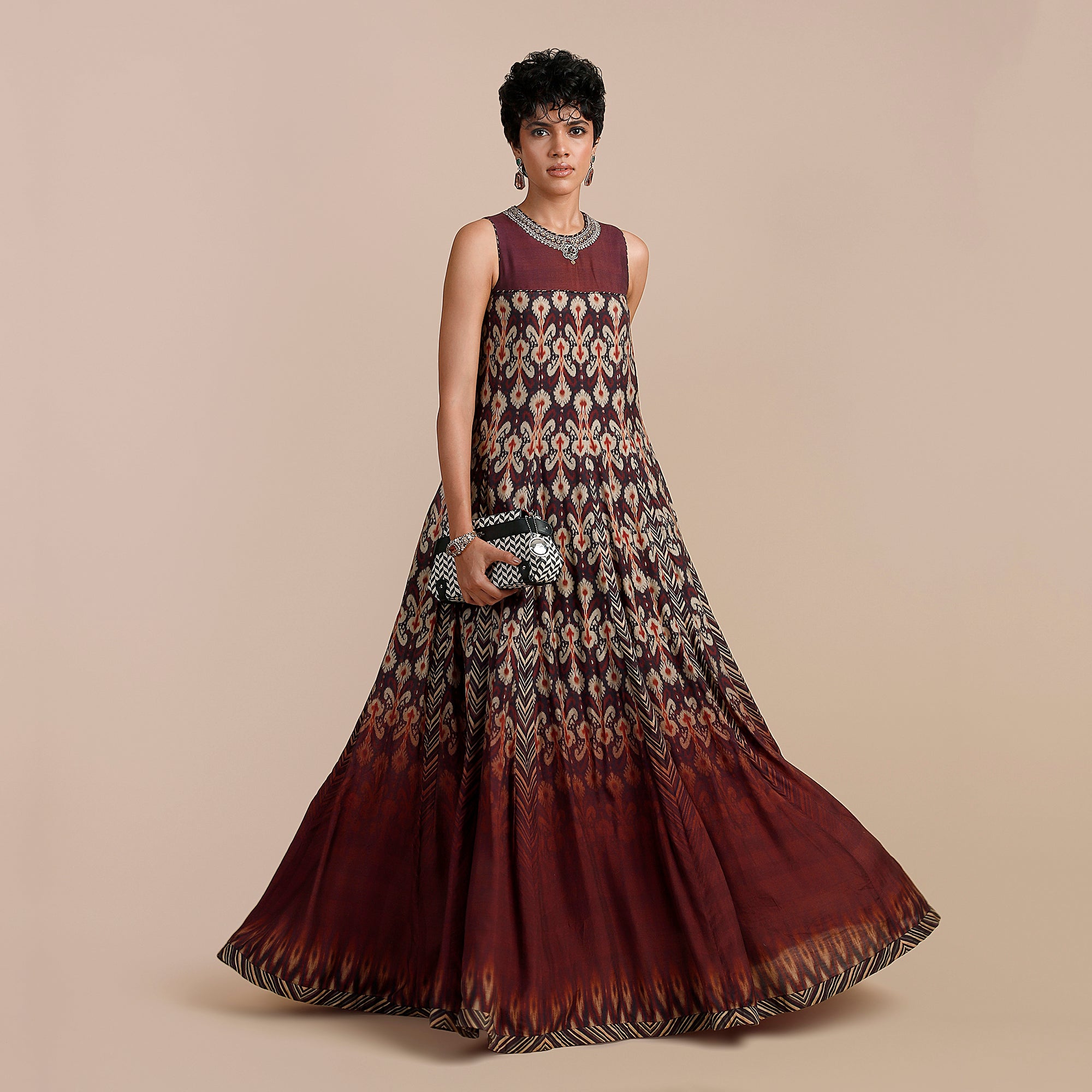 Mulbery Purple Anarkali | SATT