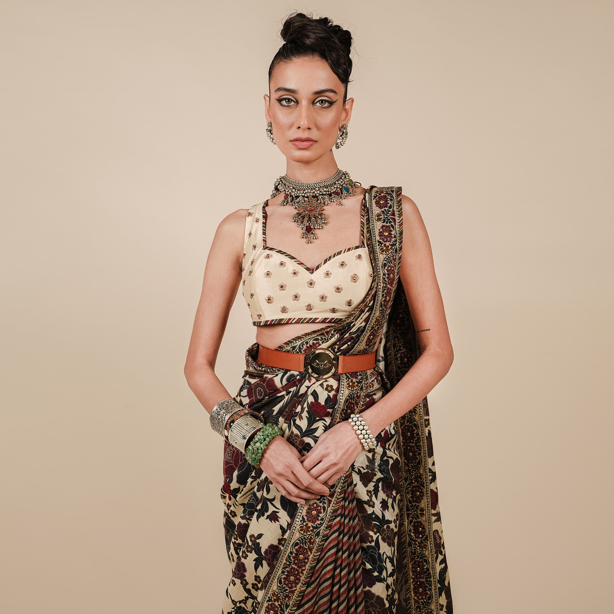 Multi-Hued Saree Set | CHAR