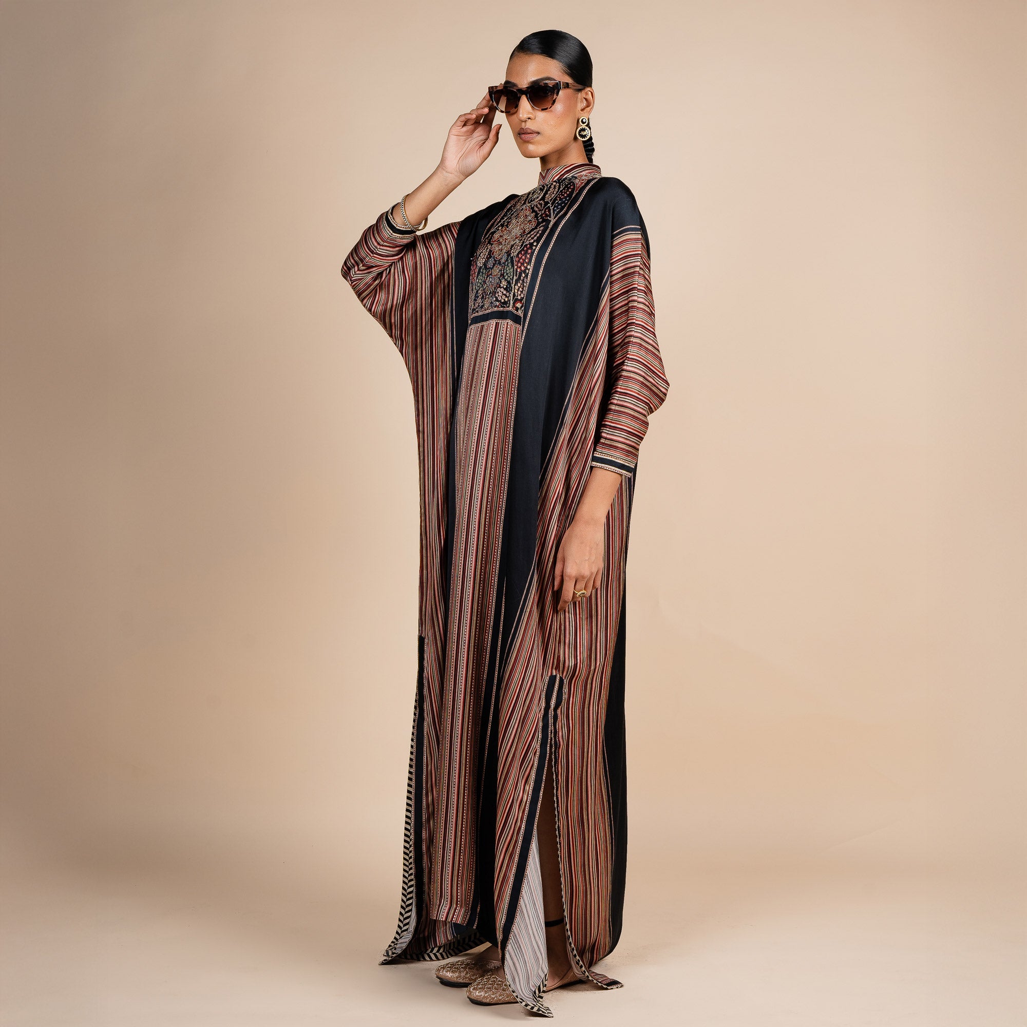 Multicoloured Striped Kaftan | PANJ