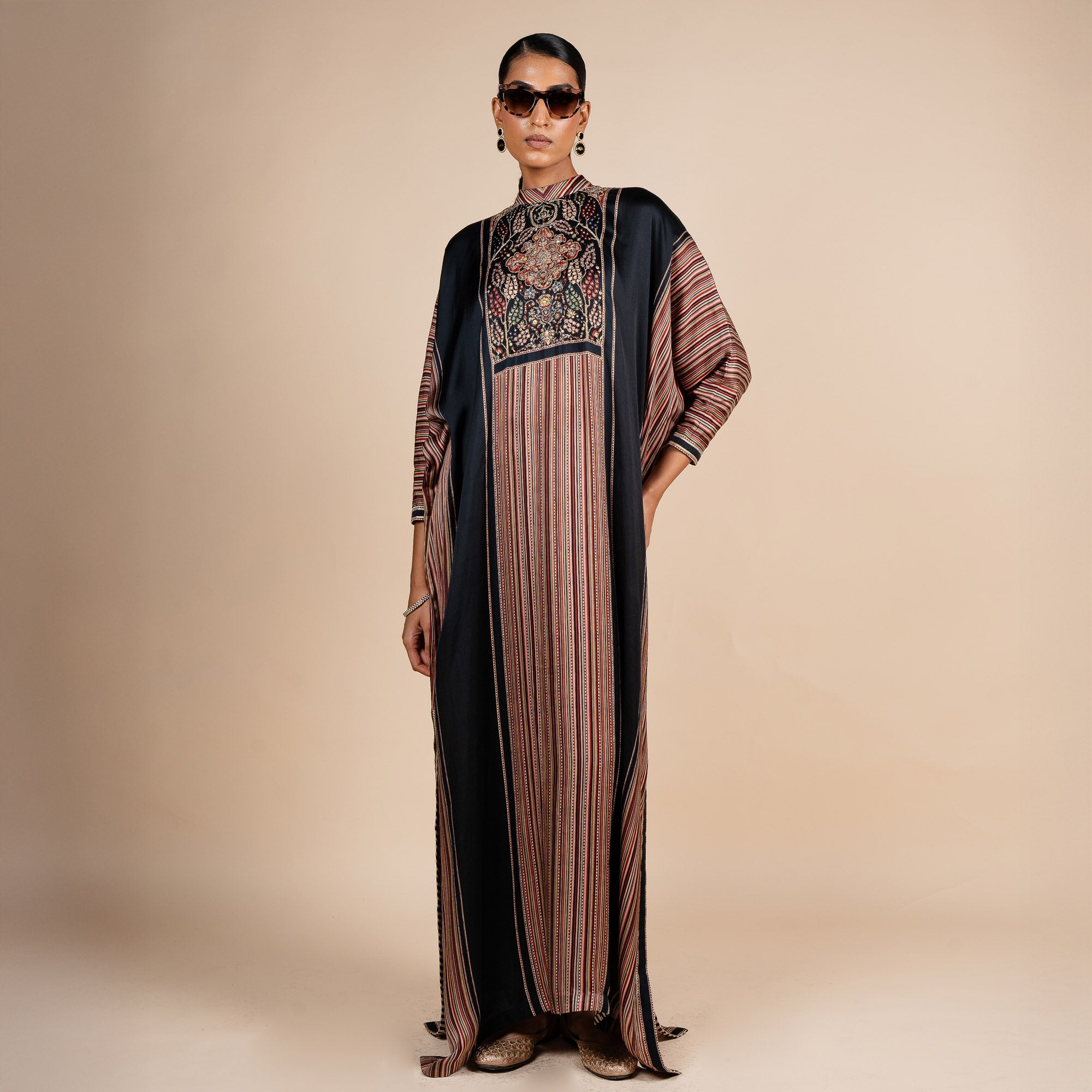 Multicoloured Striped Kaftan | PANJ