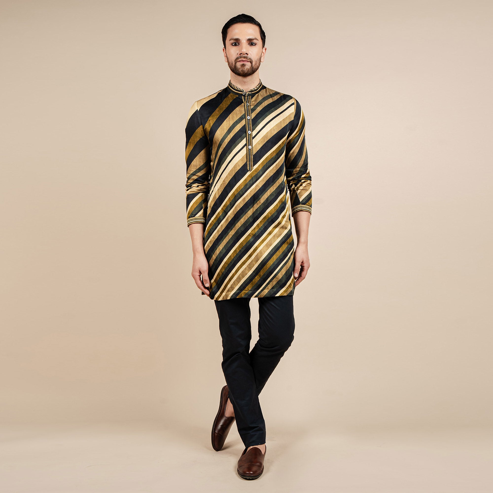 Multicoloured Striped Kurta | CHAR
