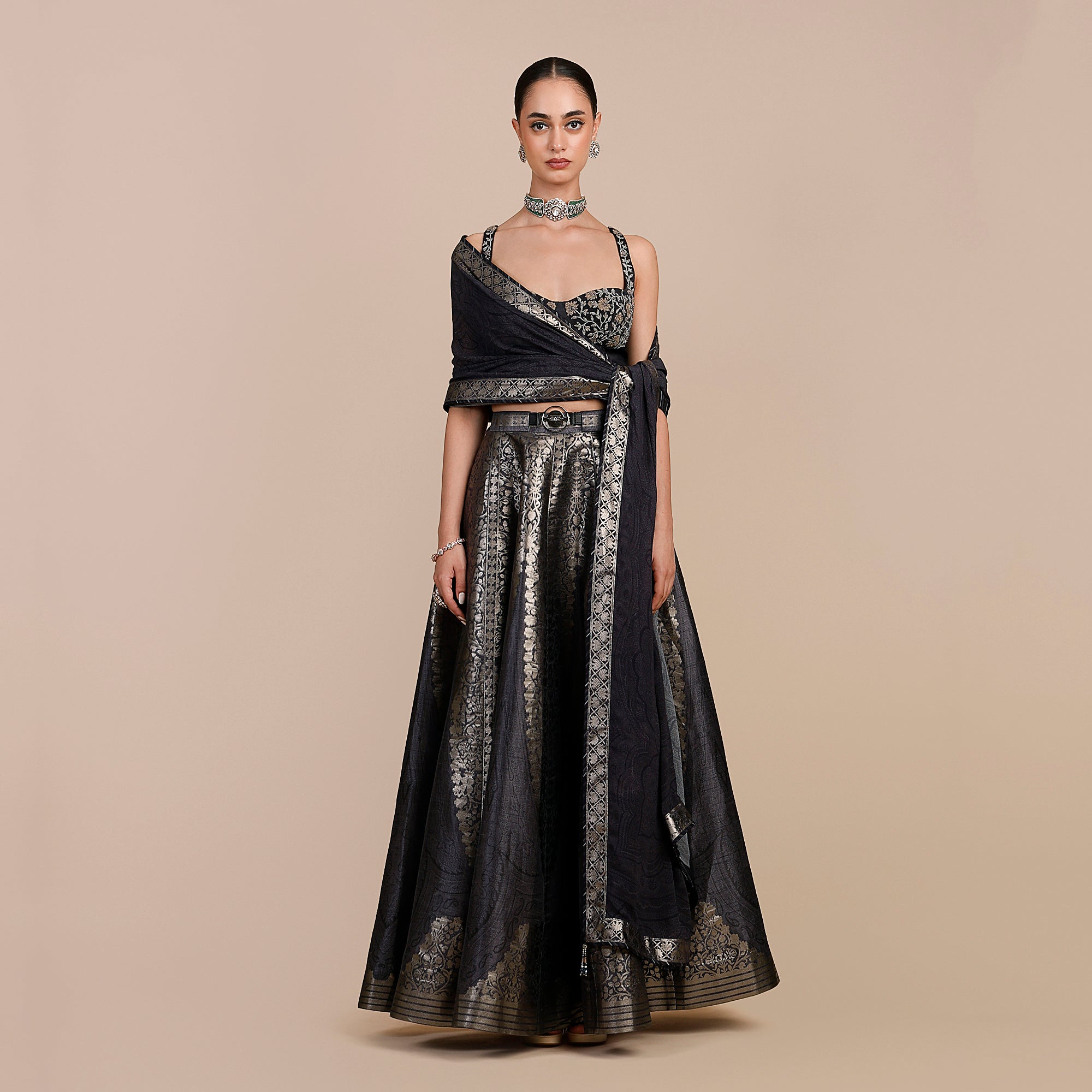 Navy Blue Skirt Set | SATT