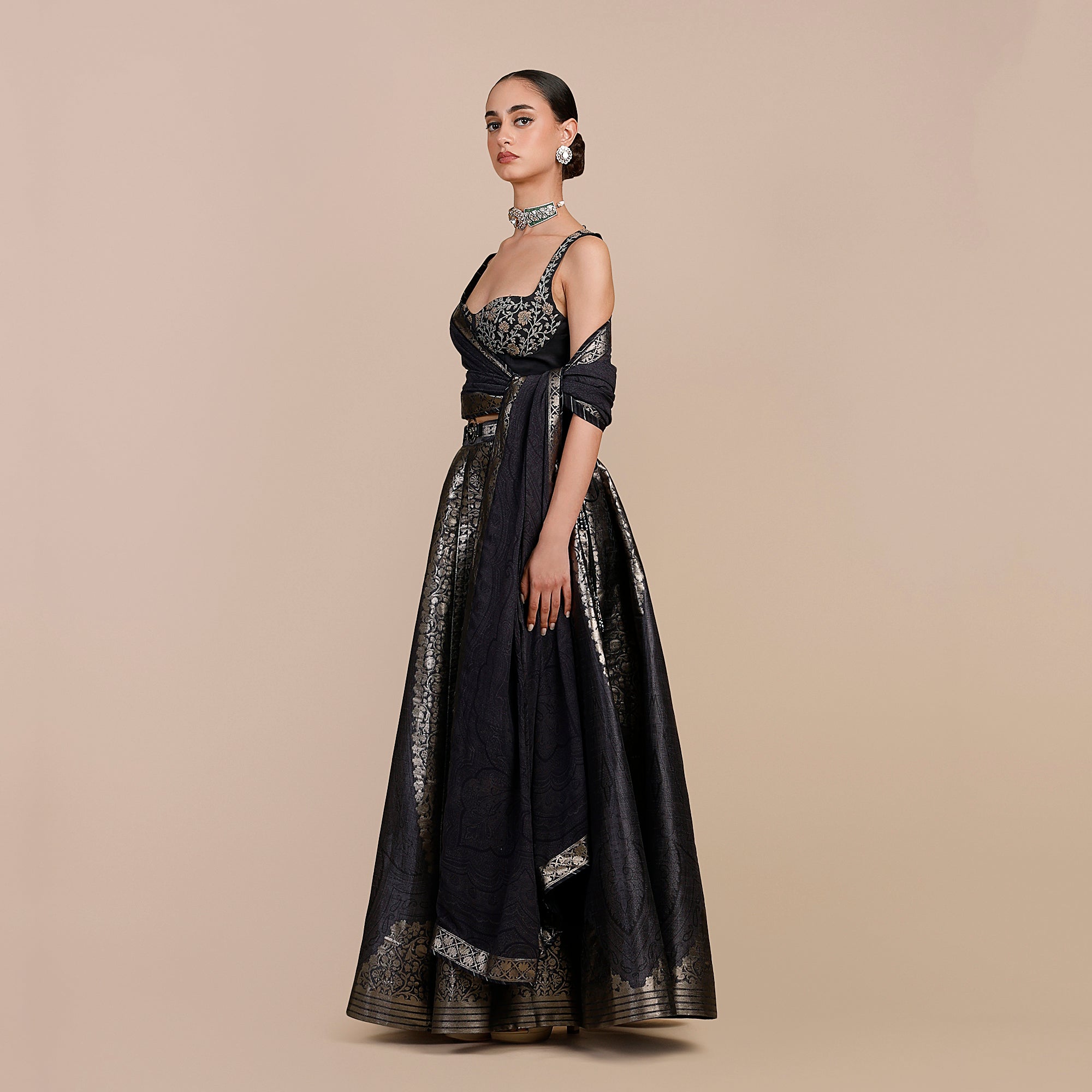 Navy Blue Skirt Set | SATT
