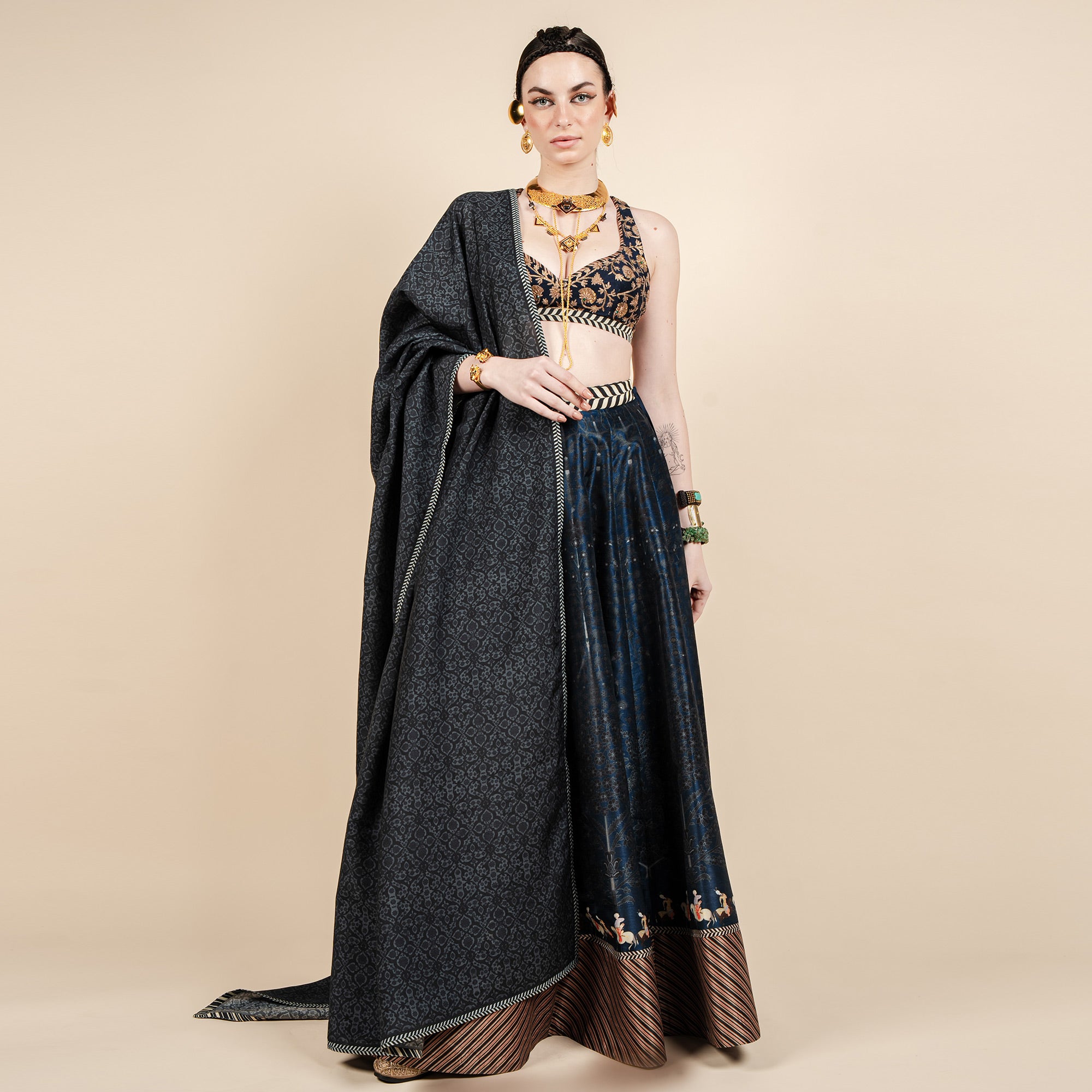 Navy Blue Stole | CHAR