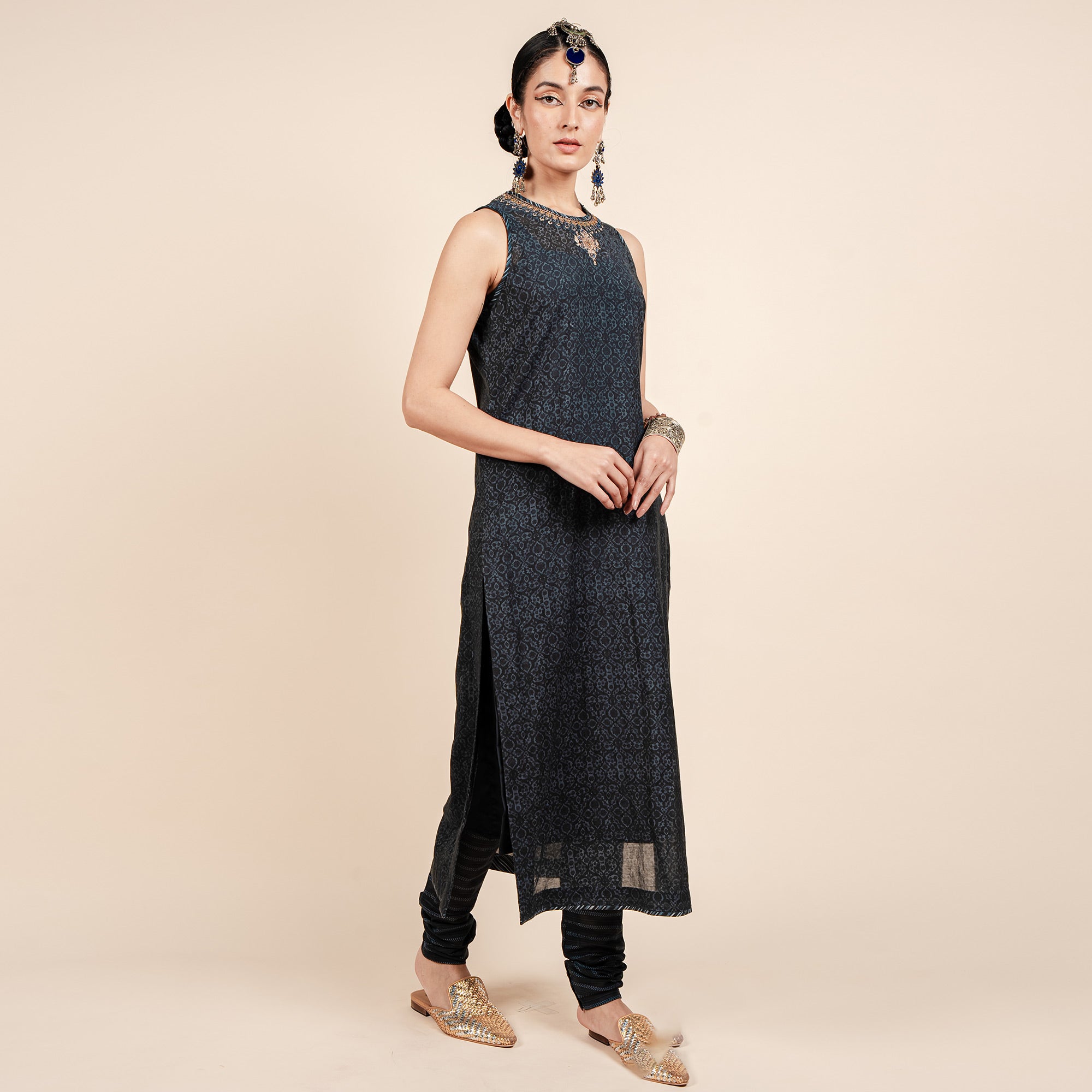 Navy Blue Tunic Set | CHAR