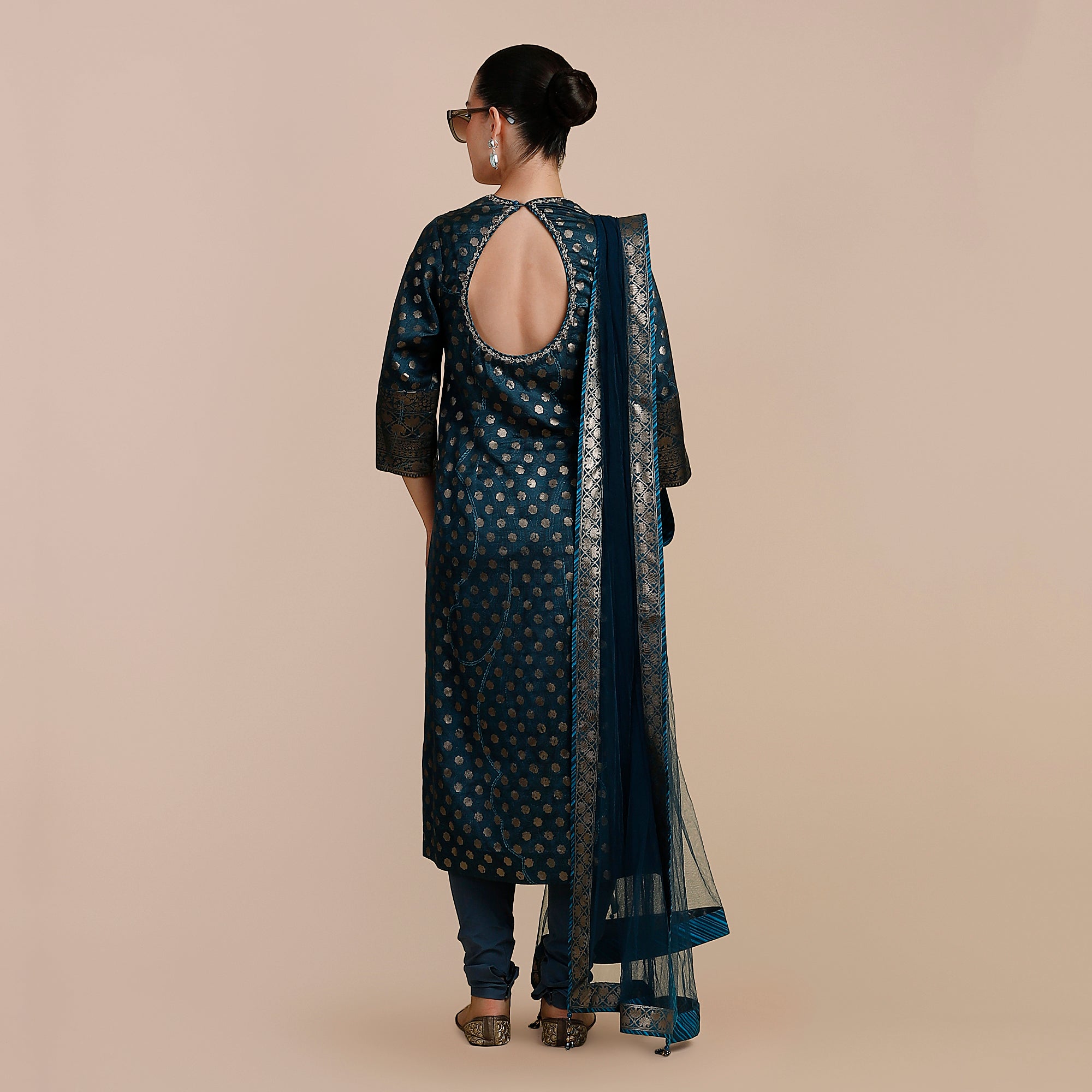 Prussian Blue Sheer Stole | SATT