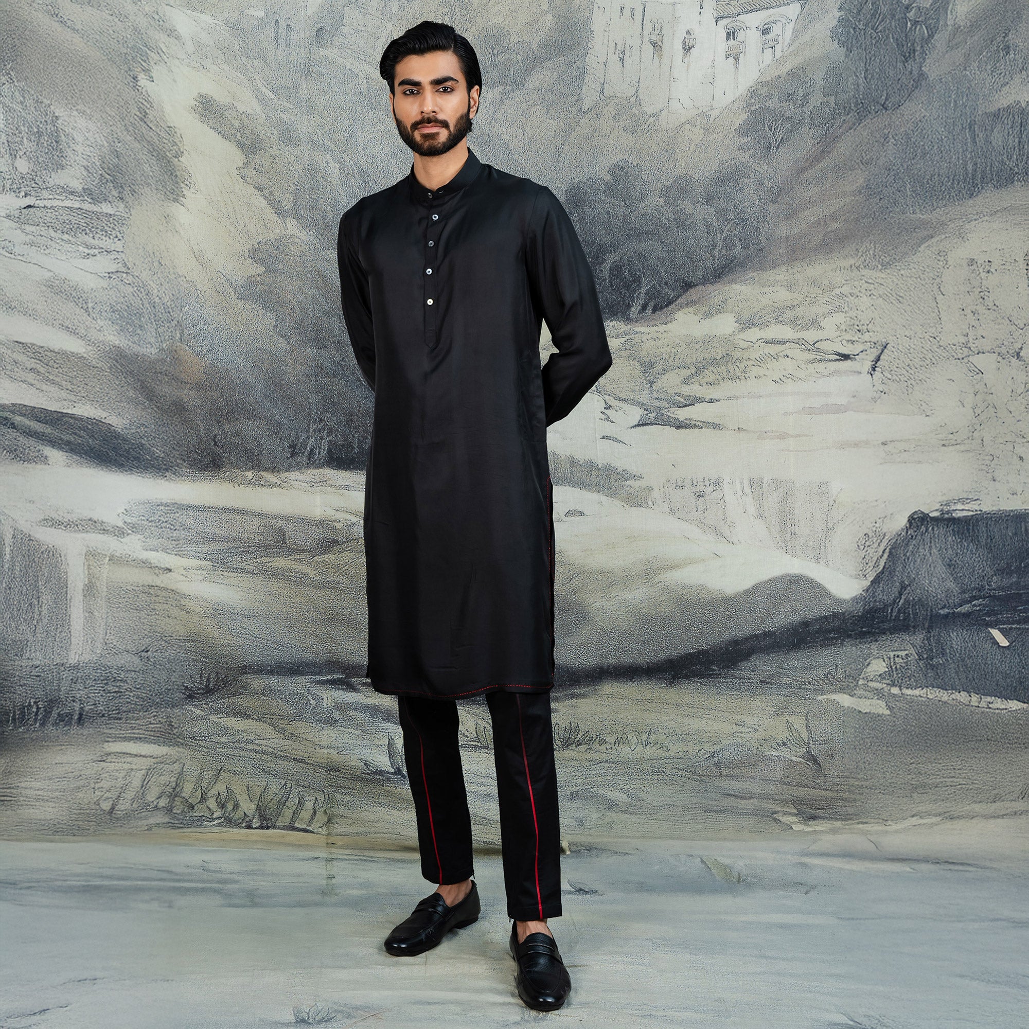Rich Black Kurta | CHAR