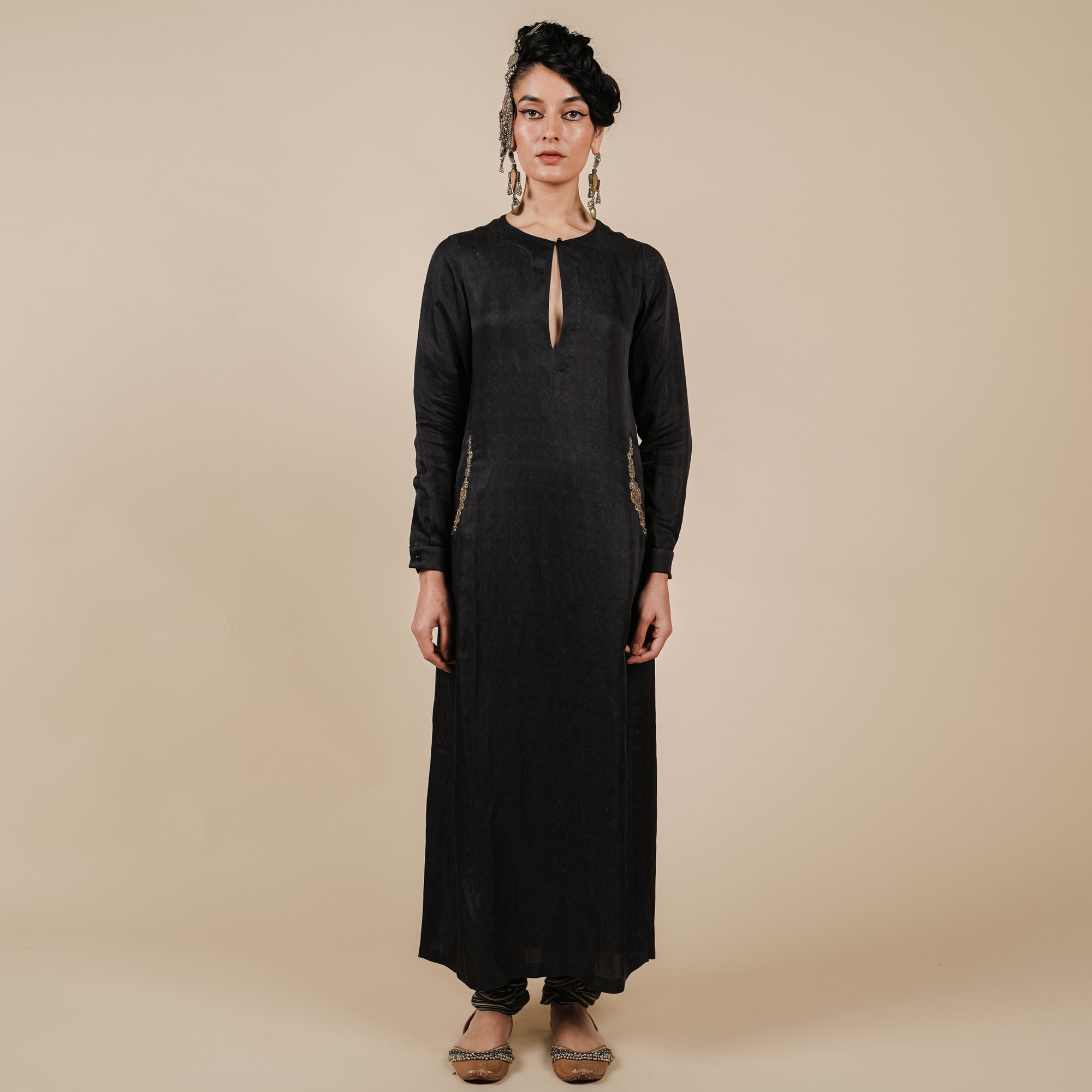 Rich Black Tunic Set | CHAR