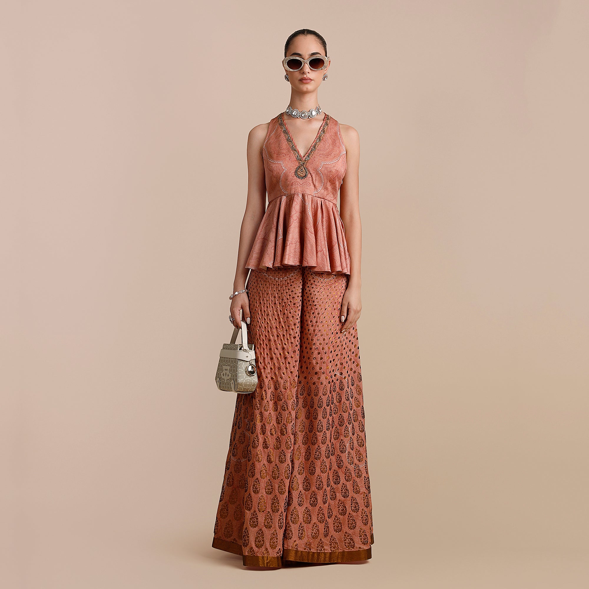 Rose Pink Sharara Set | SATT