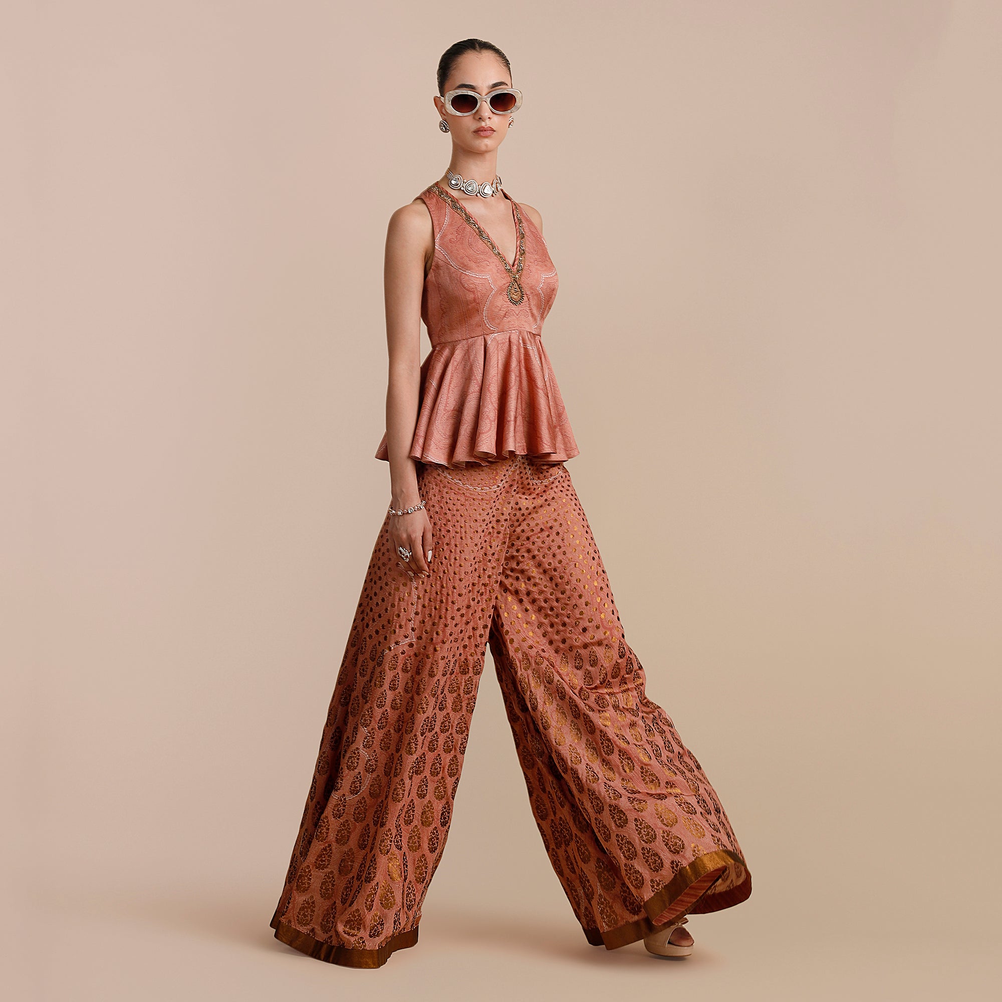 Rose Pink Sharara Set | SATT